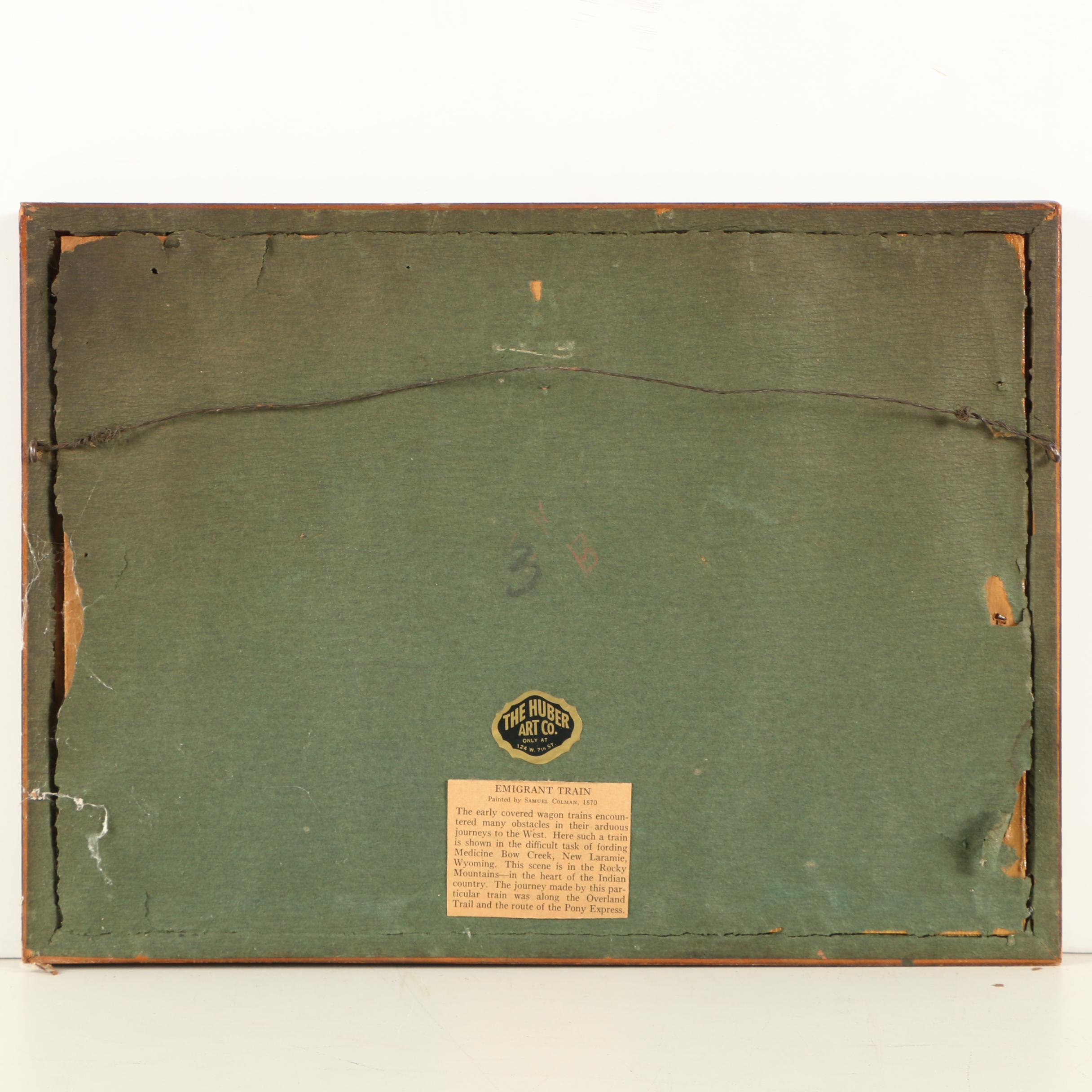 Offset Lithograph After Samuel Colman "Emigrant Train"