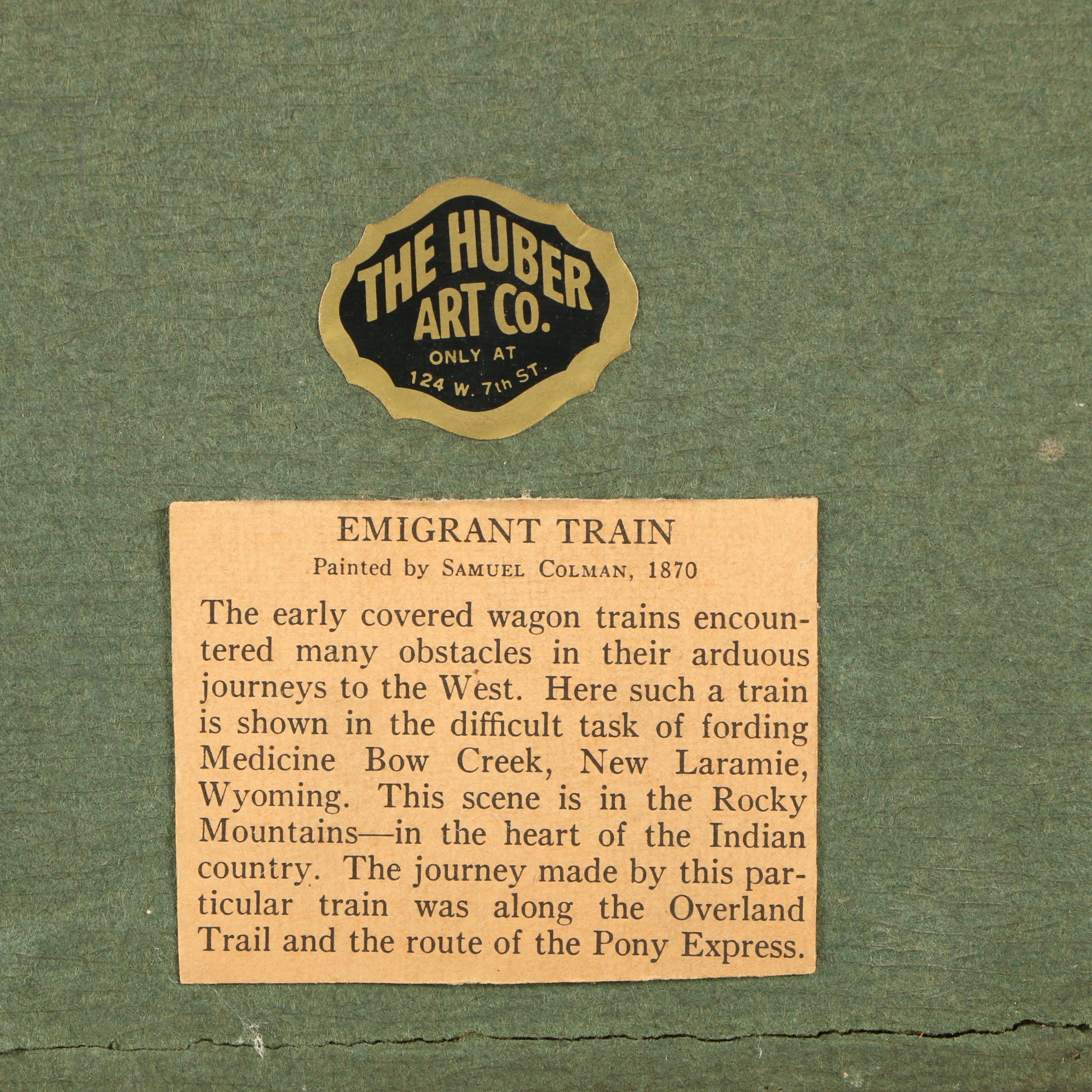 Offset Lithograph After Samuel Colman "Emigrant Train"