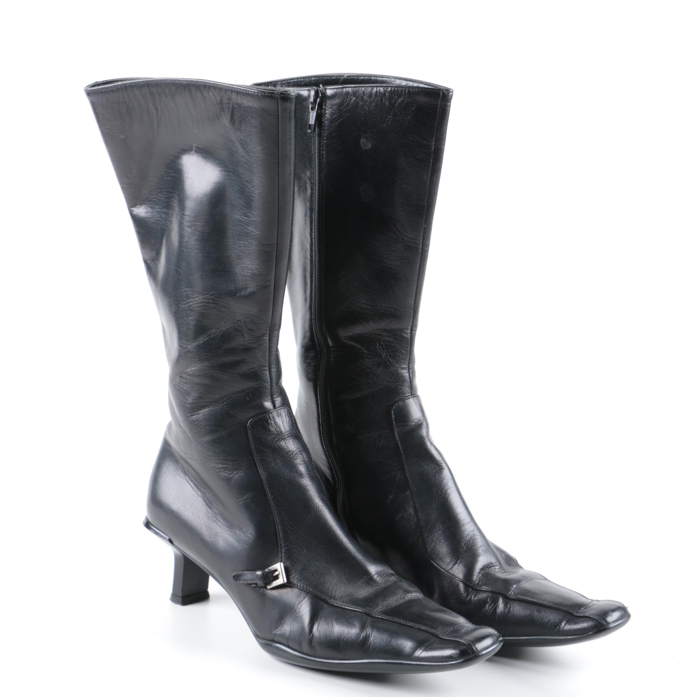 Prada Black Leather Boots