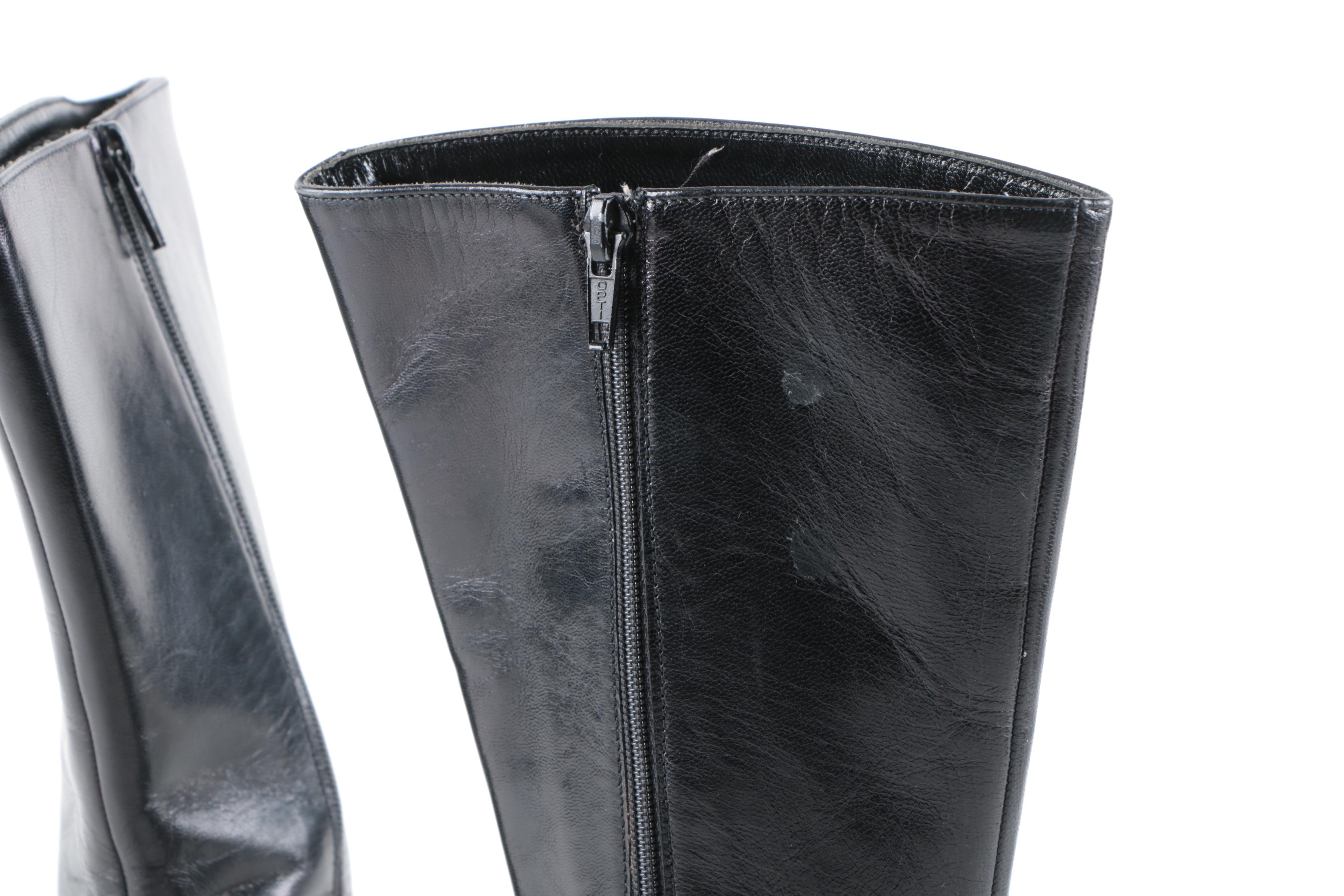 Prada Black Leather Boots