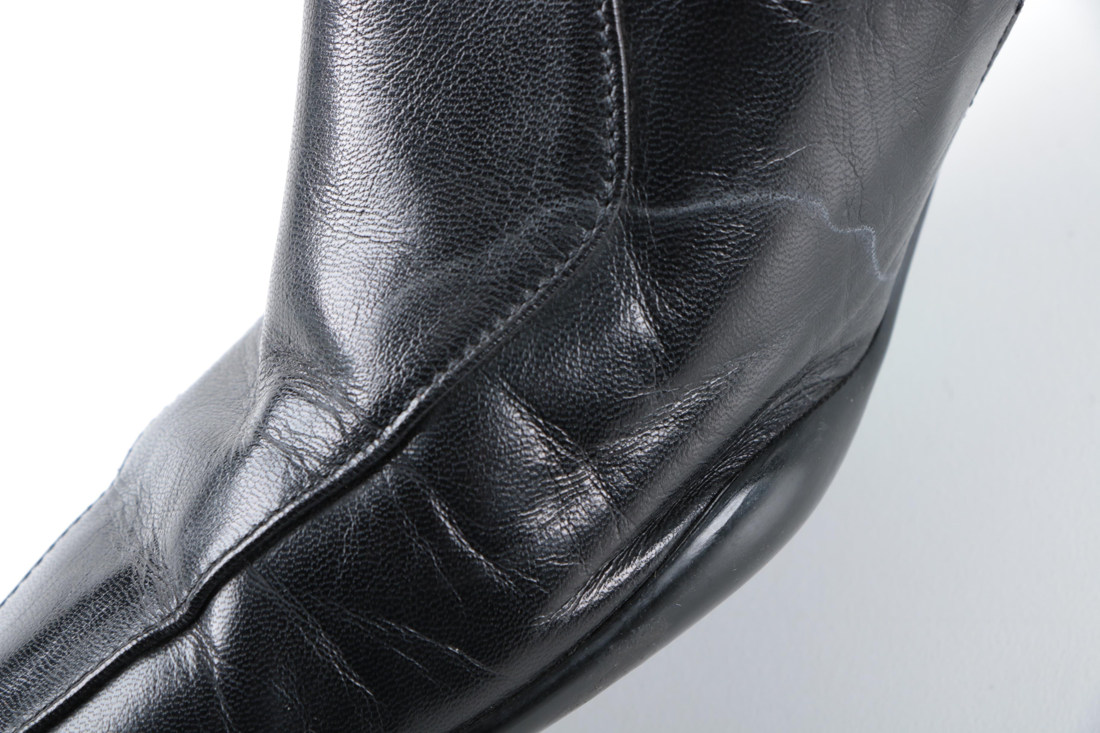 Prada Black Leather Boots