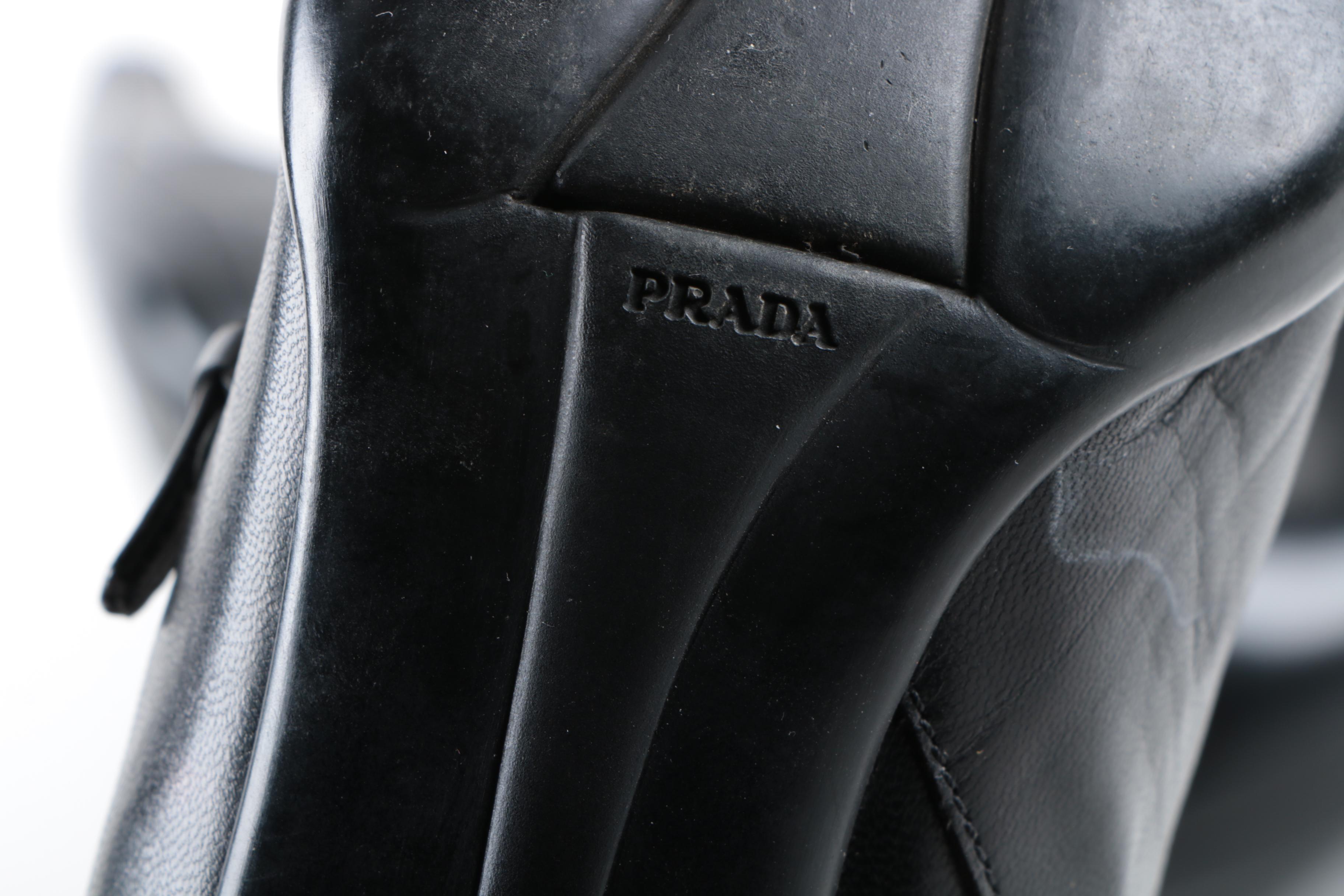 Prada Black Leather Boots