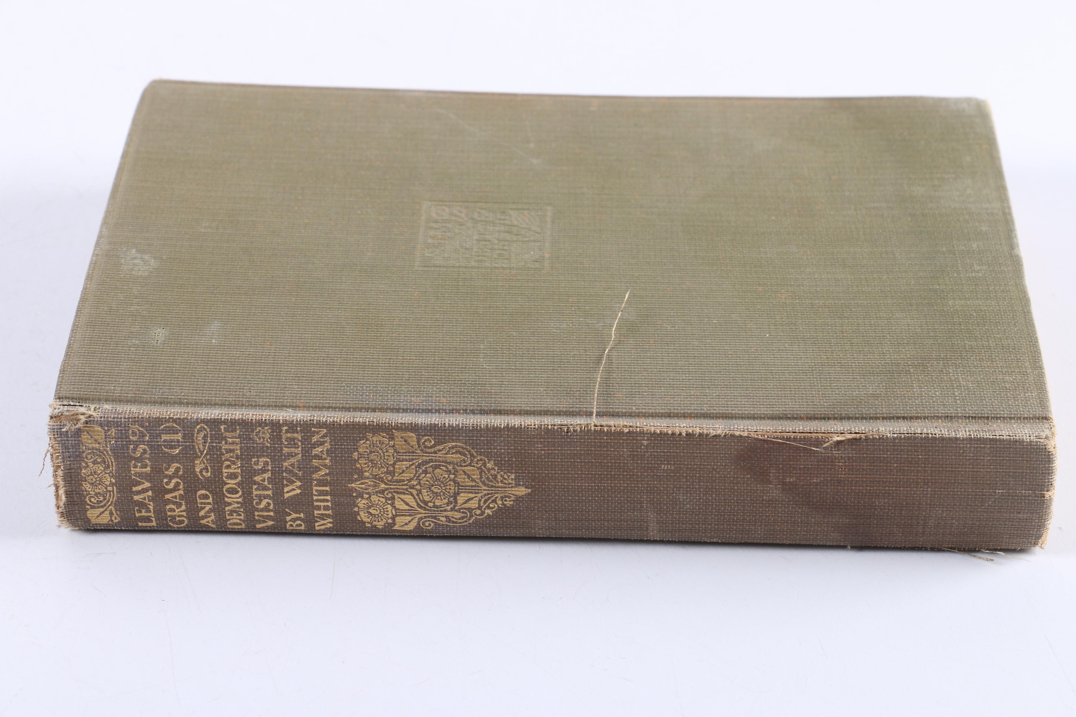 Fiction Books Including 1930 "Leaves of Grass" by Walt Whitman