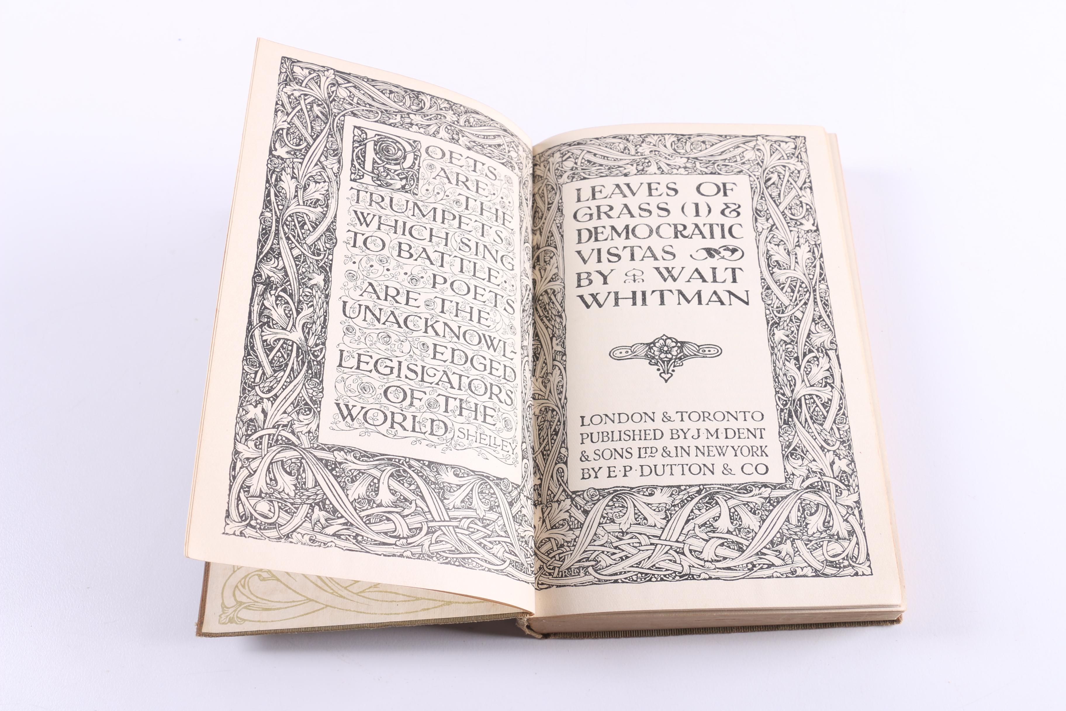 Fiction Books Including 1930 "Leaves of Grass" by Walt Whitman