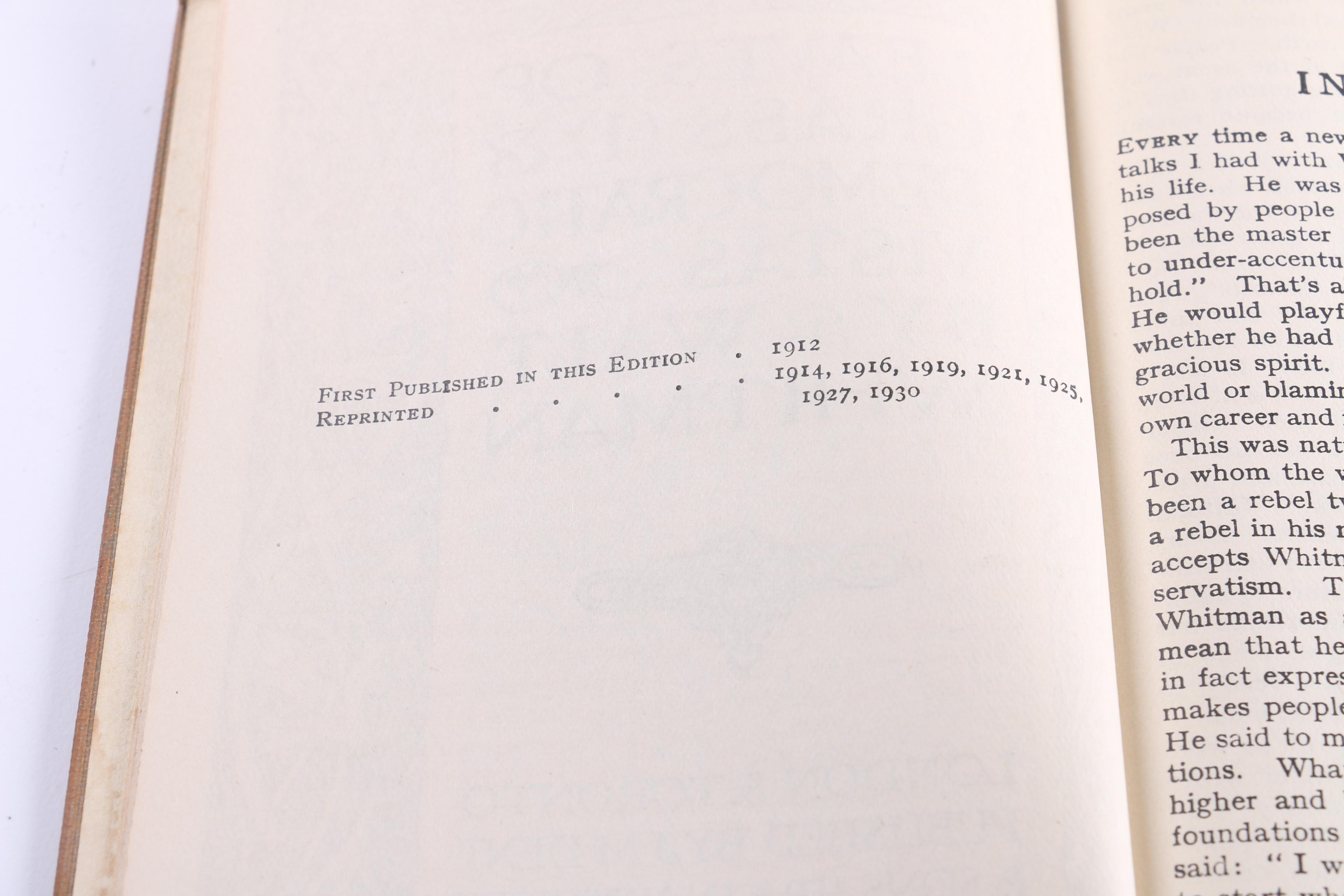 Fiction Books Including 1930 "Leaves of Grass" by Walt Whitman