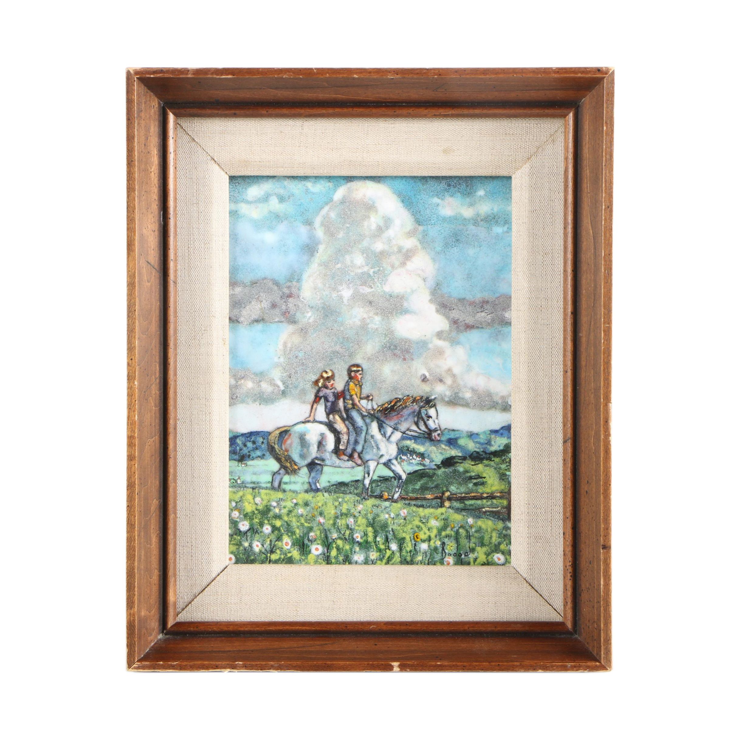 E. Robert Bodge Enamel on Copper "Double"