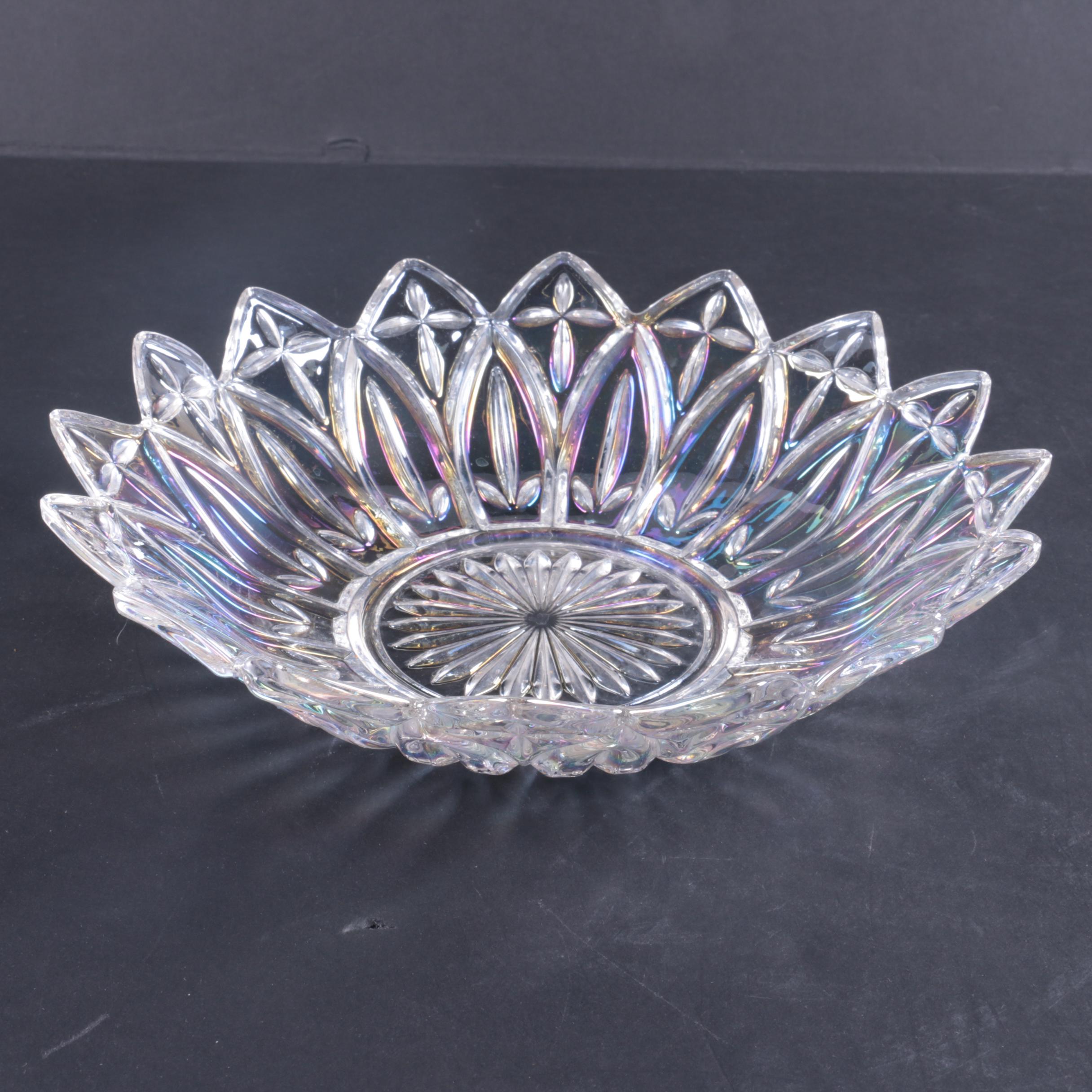 Federal Glass "Petal Iridescent" Bowl