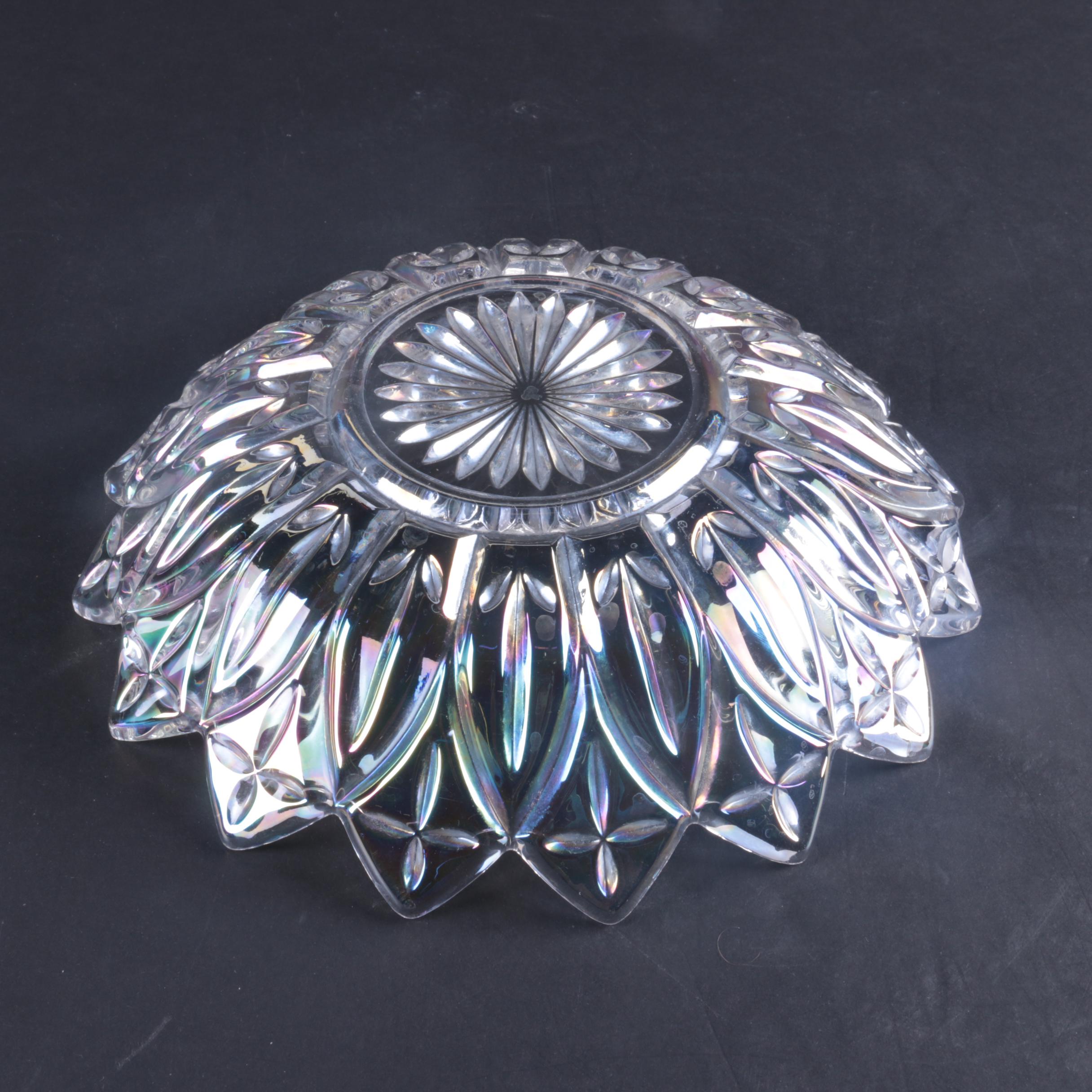 Federal Glass "Petal Iridescent" Bowl