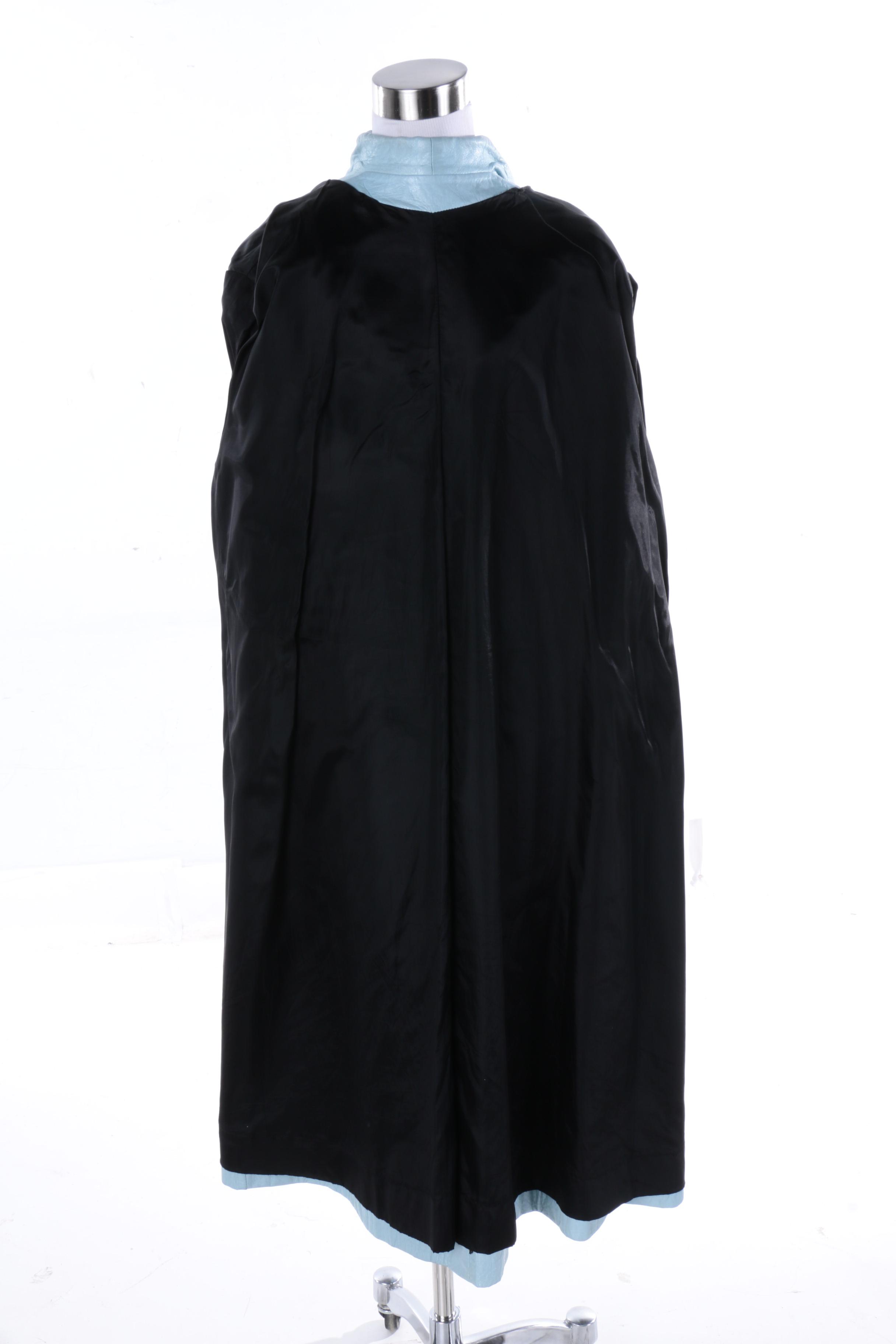 Vintage Wilson House of Suede Light Blue Leather Coat