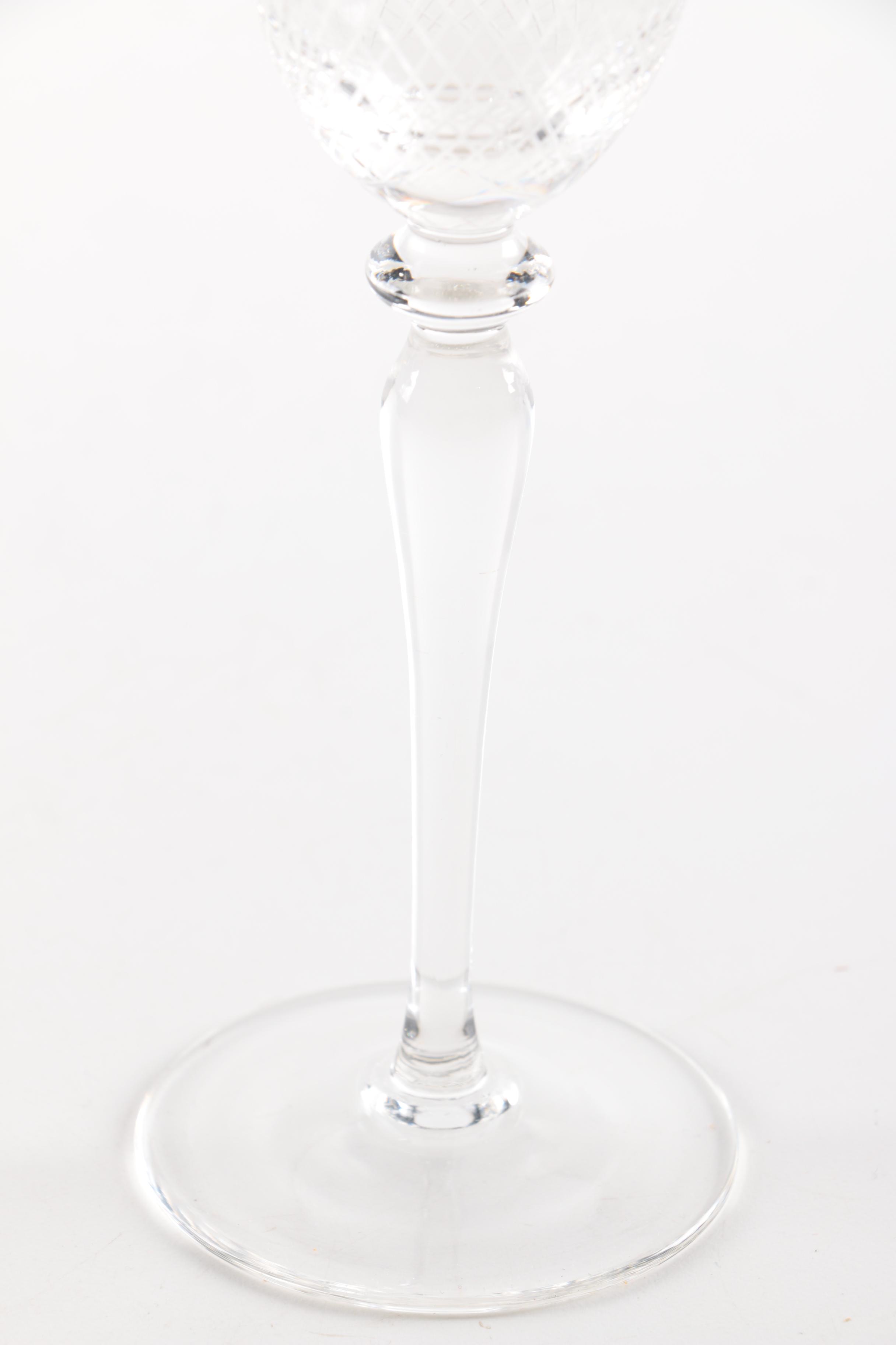 Etched Crystal Champagne Flutes