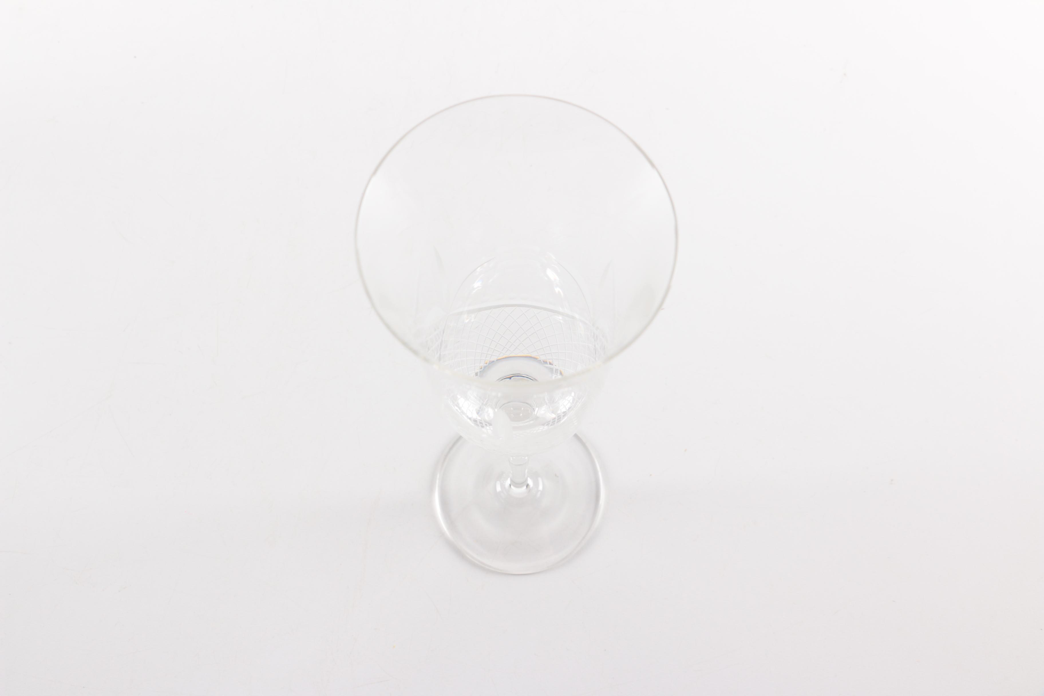 Etched Crystal Champagne Flutes