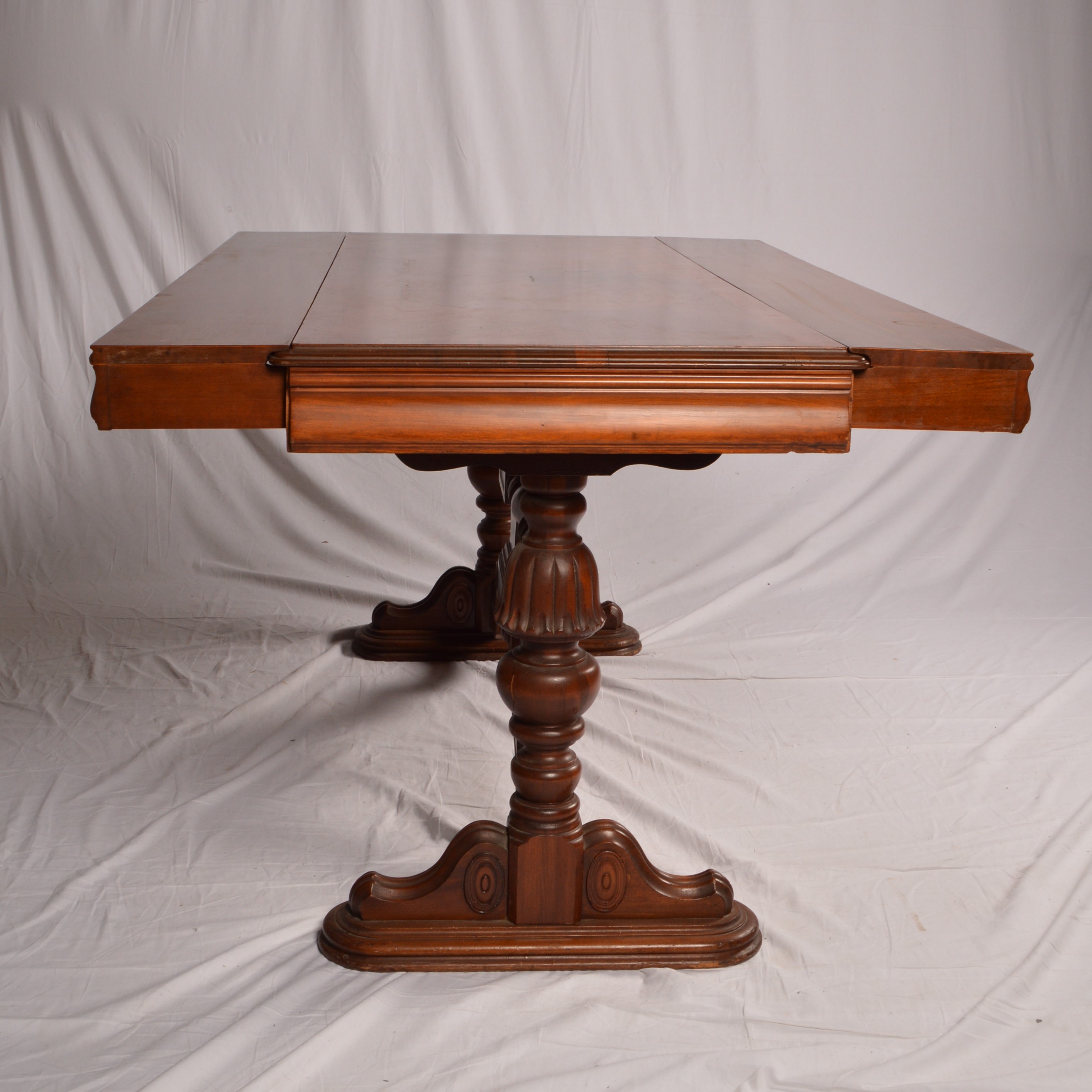 Vintage Jacobean Revival Style Walnut Dining Table