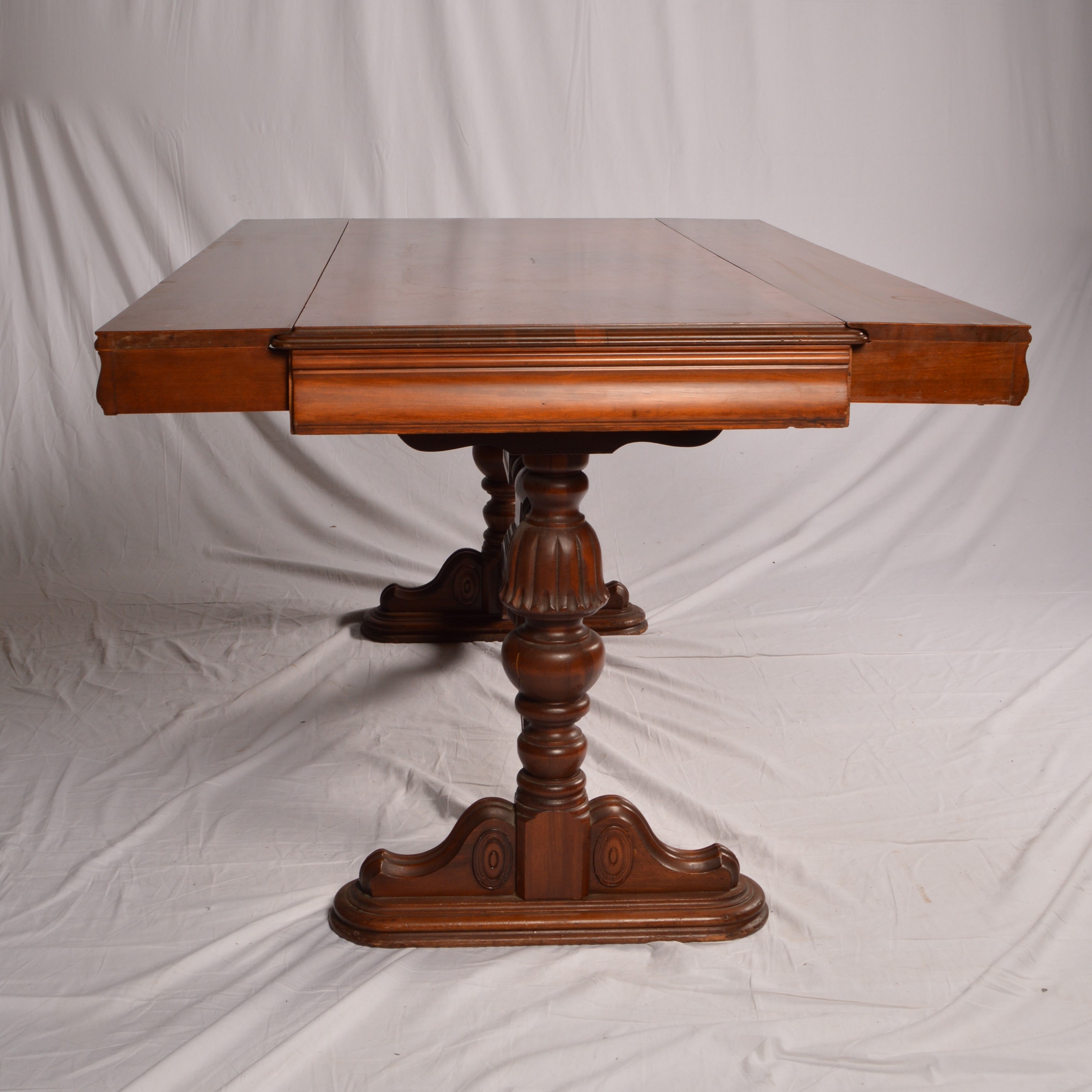 Vintage Jacobean Revival Style Walnut Dining Table