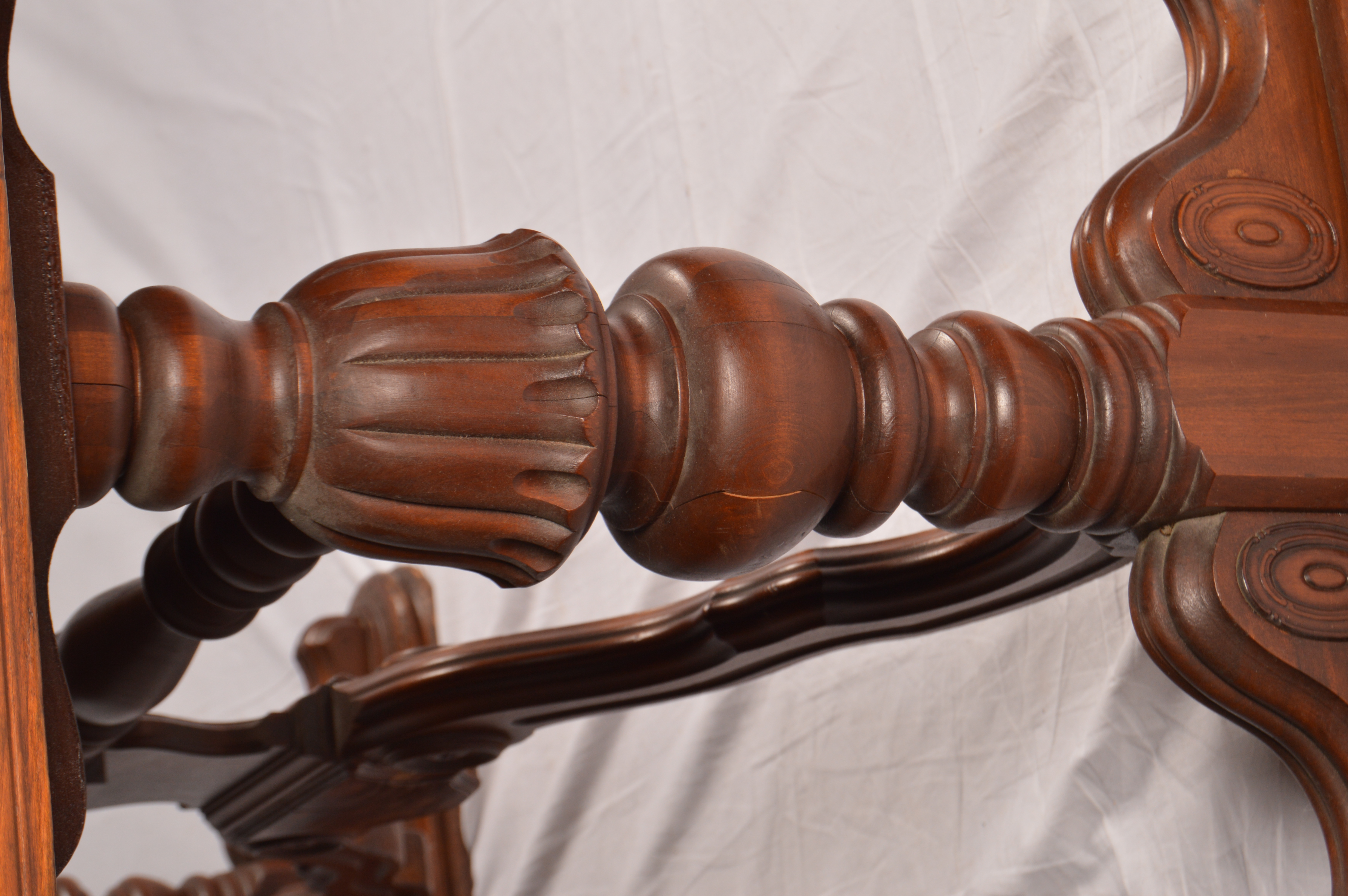 Vintage Jacobean Revival Style Walnut Dining Table