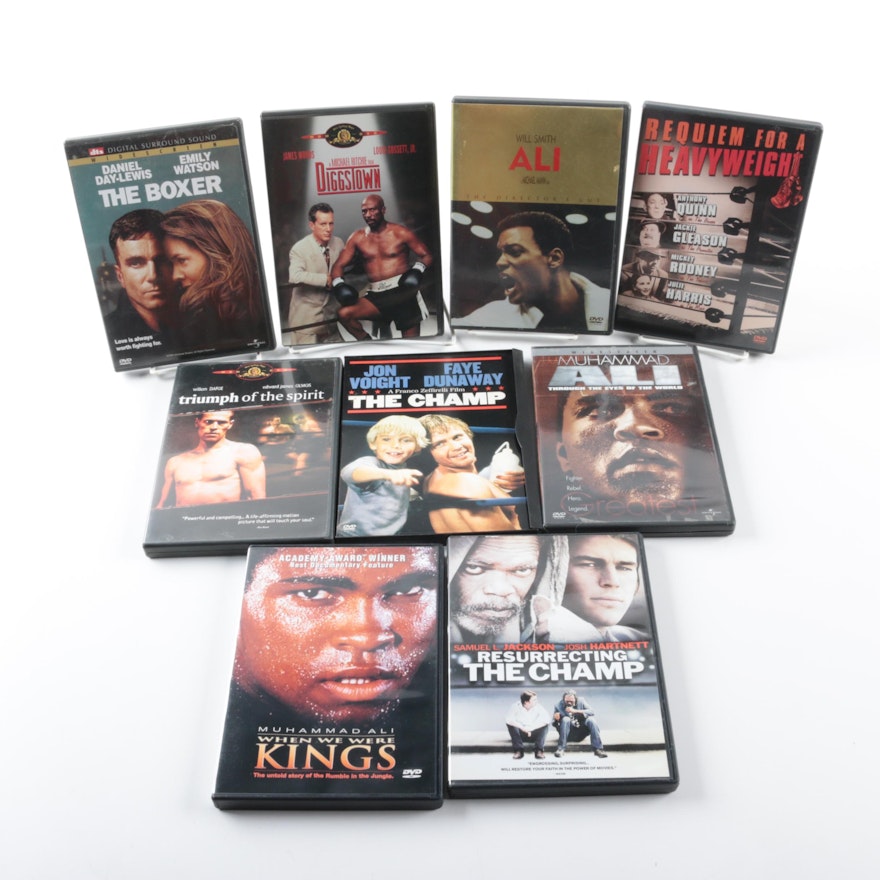 Collection of Nine Boxing Themed DVDs
