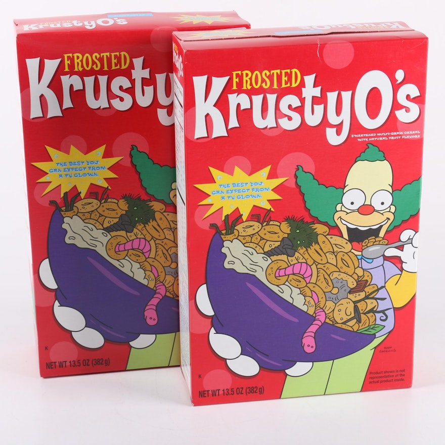 The Simpsons "Frosted KrustyO's" Cereal Boxes