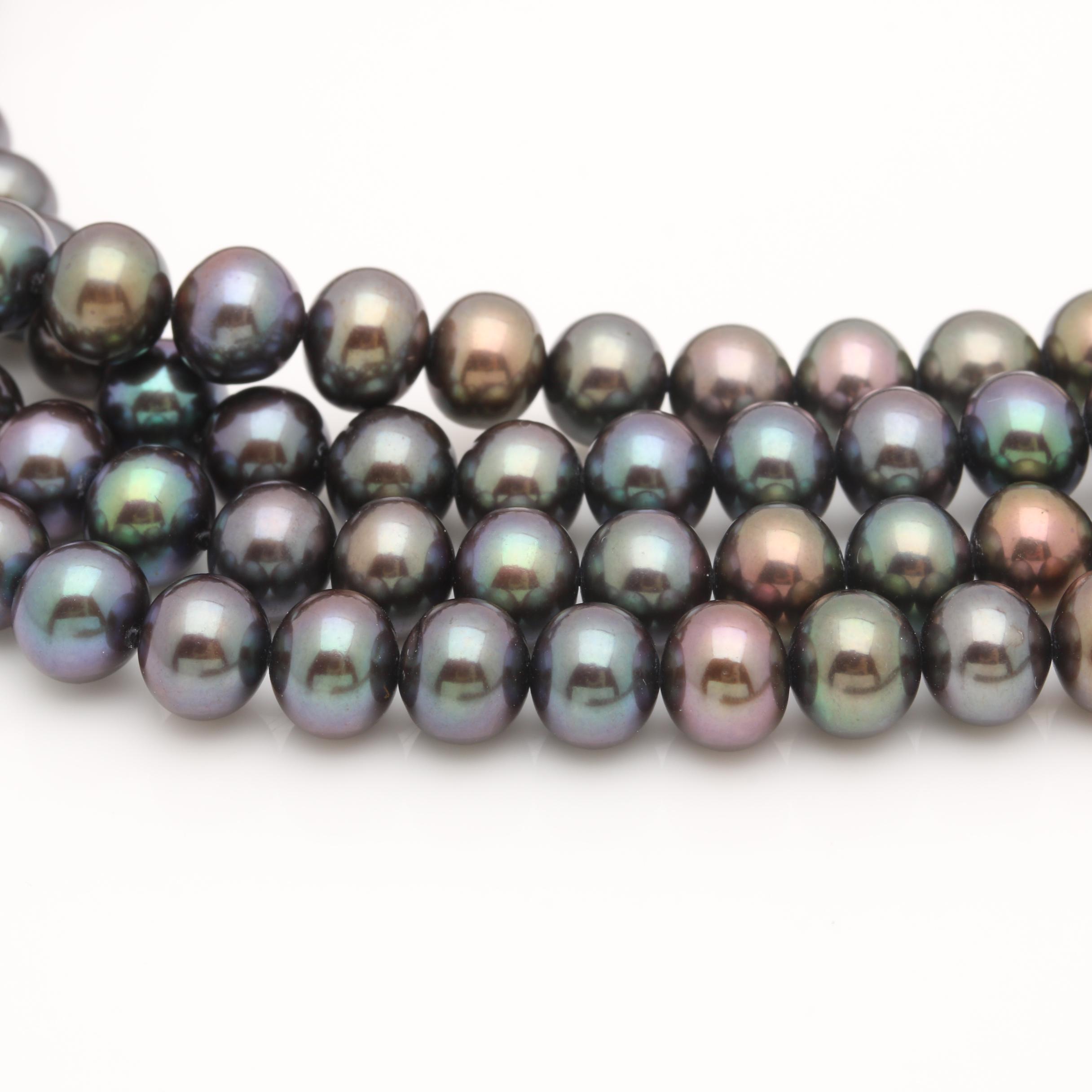 Dyed Cultured Pearl Endless Strand Necklace