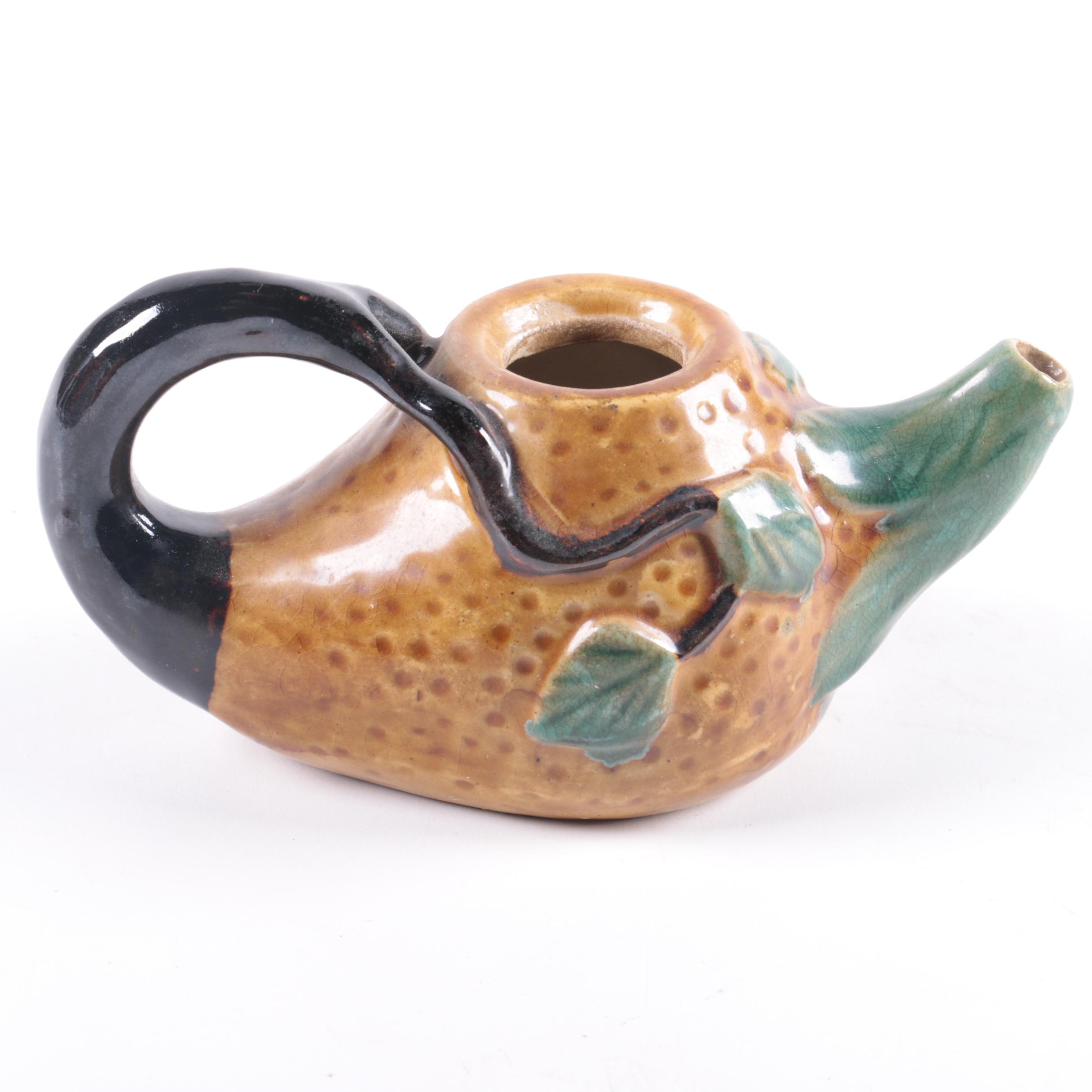 Decorative Stoneware Vase and Teapot