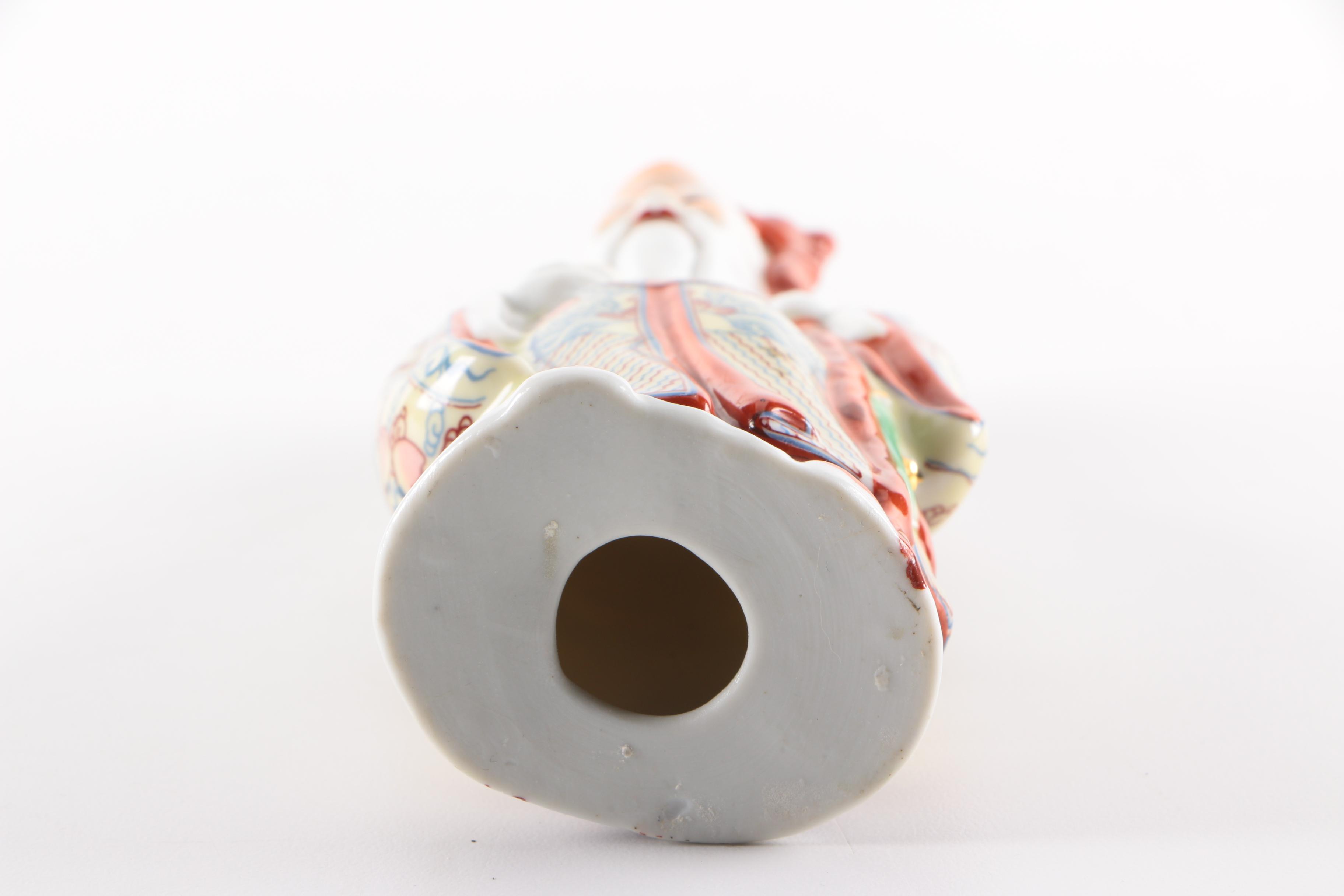 Chinese God of Longevity Porcelain Figurine