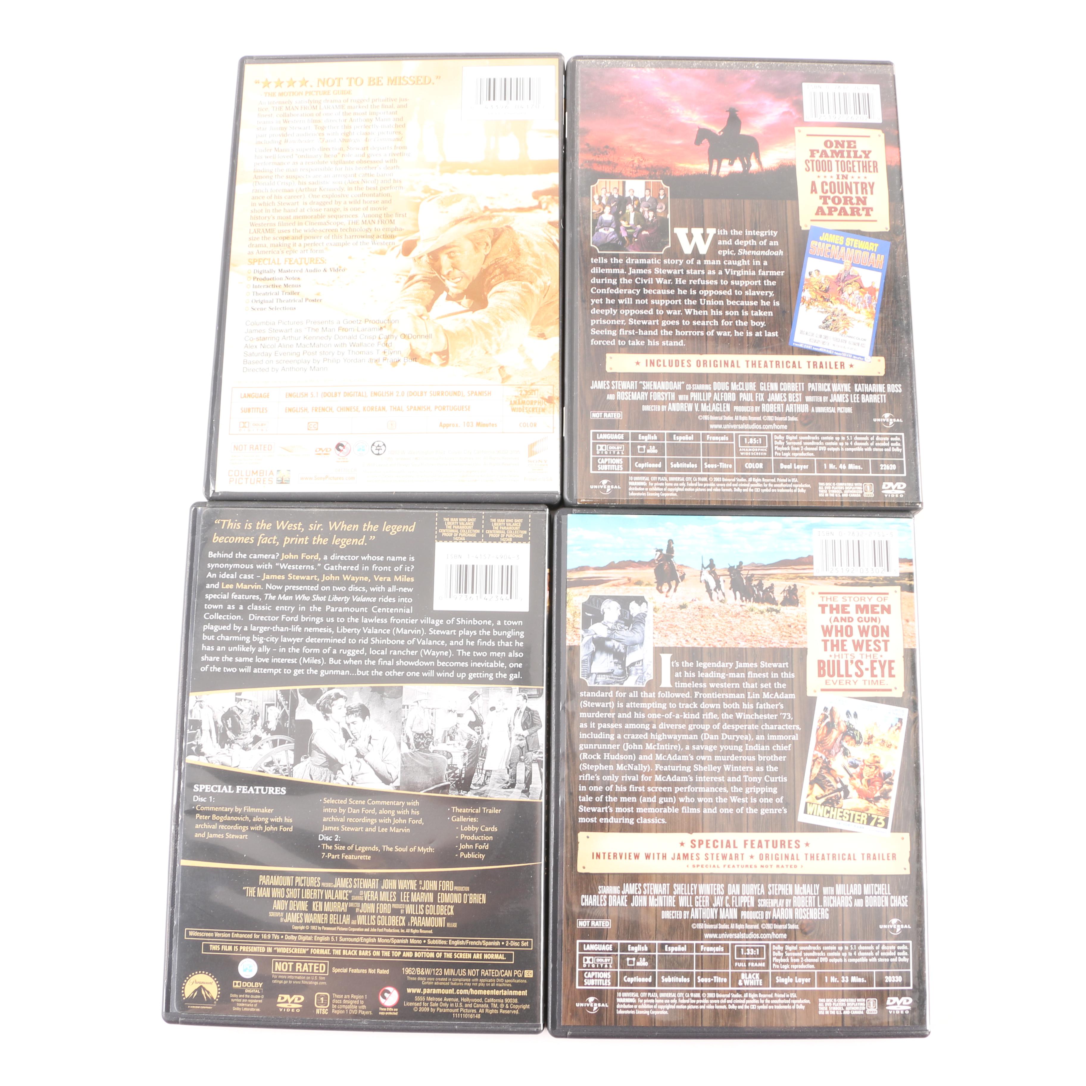 Western Movie DVDs Starring James Stewart and John Wayne