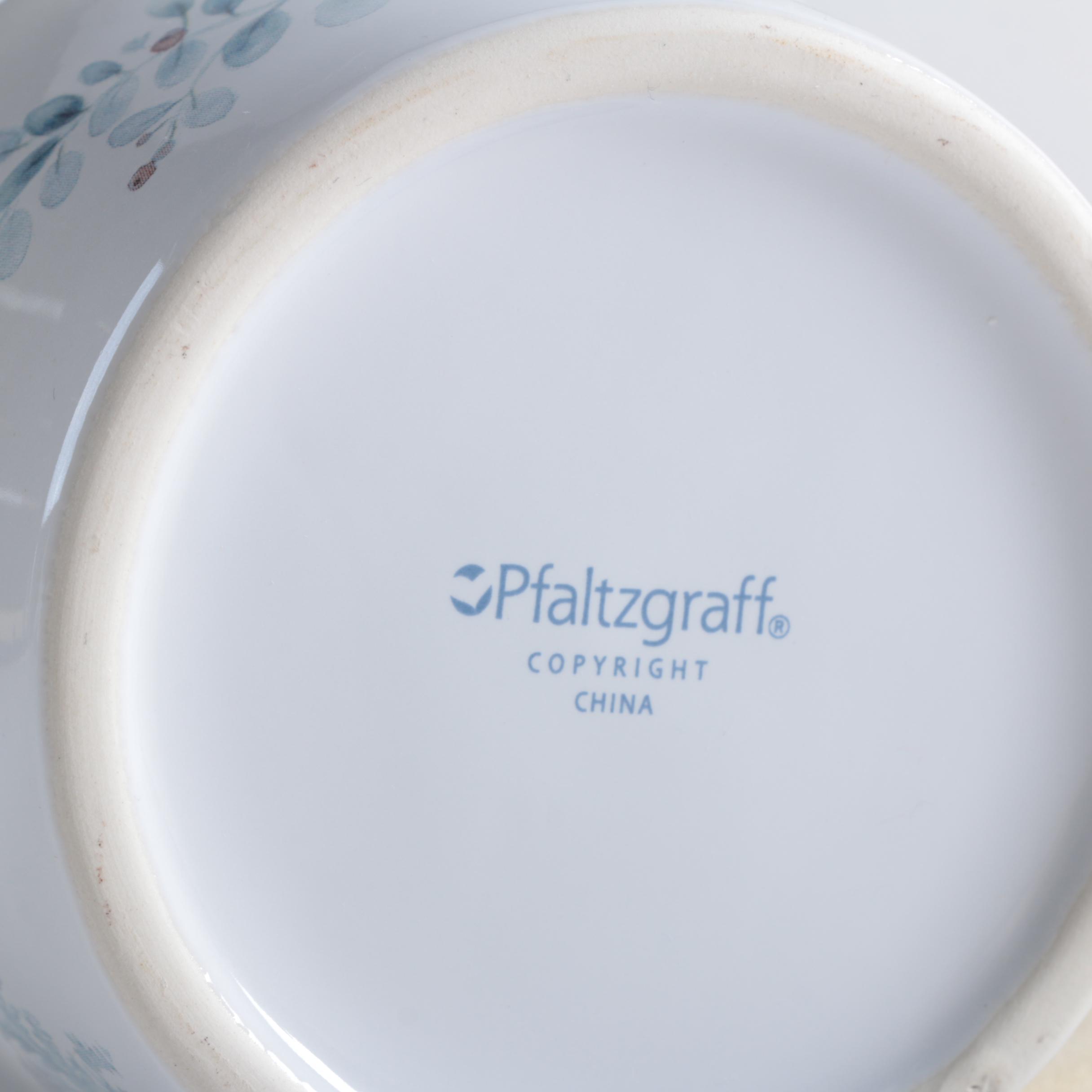 Pfaltzgraff "Winter Frost" Cheese Tray with Bowl and Knives