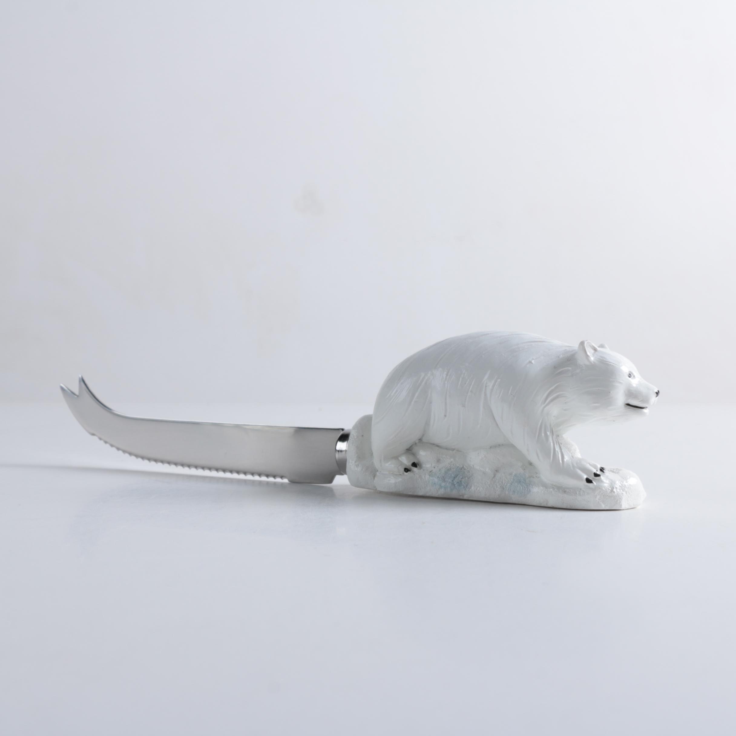 Pfaltzgraff "Winter Frost" Cheese Tray with Bowl and Knives