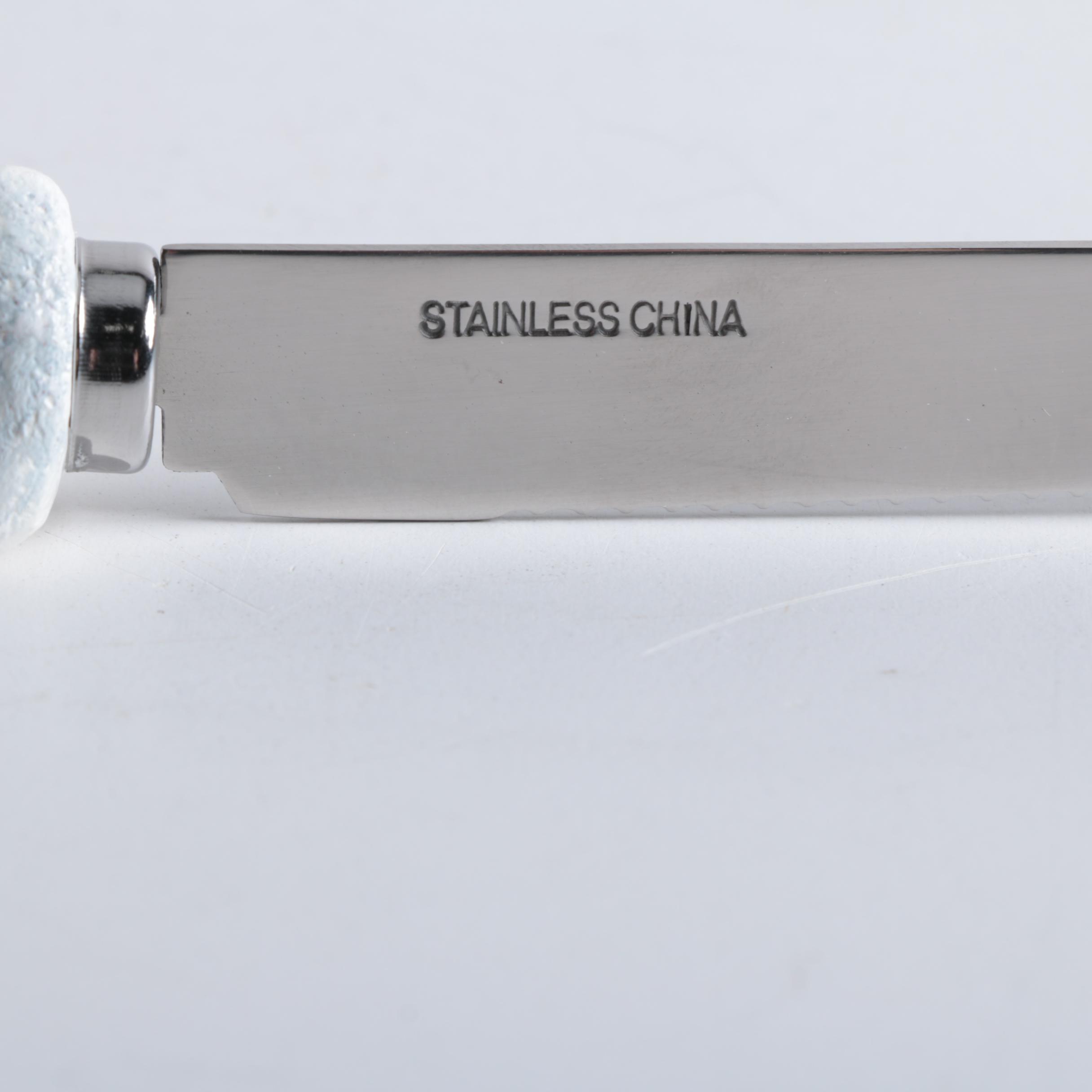 Pfaltzgraff "Winter Frost" Cheese Tray with Bowl and Knives