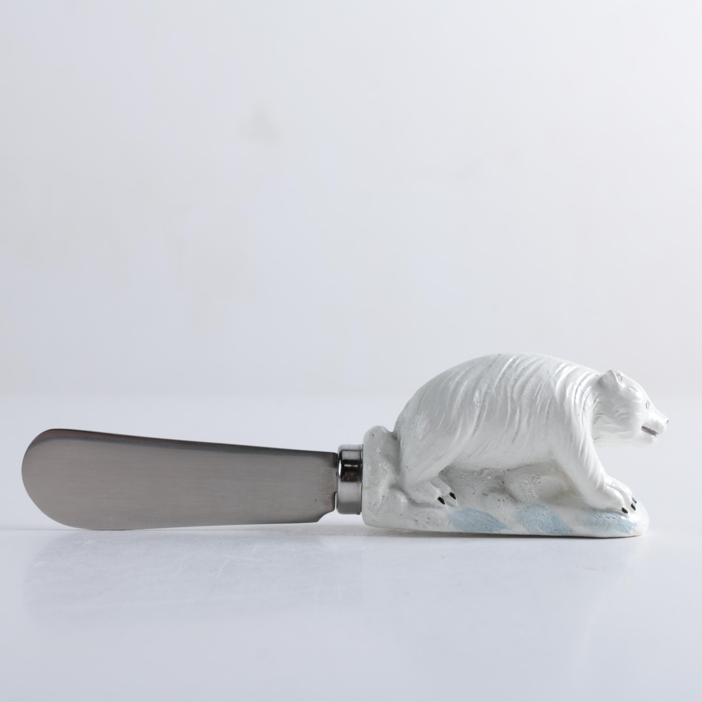 Pfaltzgraff "Winter Frost" Cheese Tray with Bowl and Knives