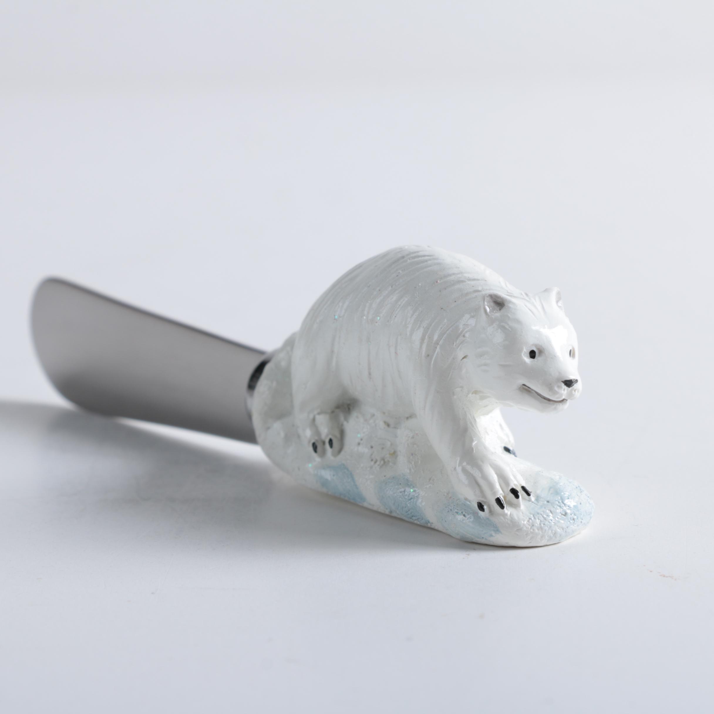 Pfaltzgraff "Winter Frost" Cheese Tray with Bowl and Knives