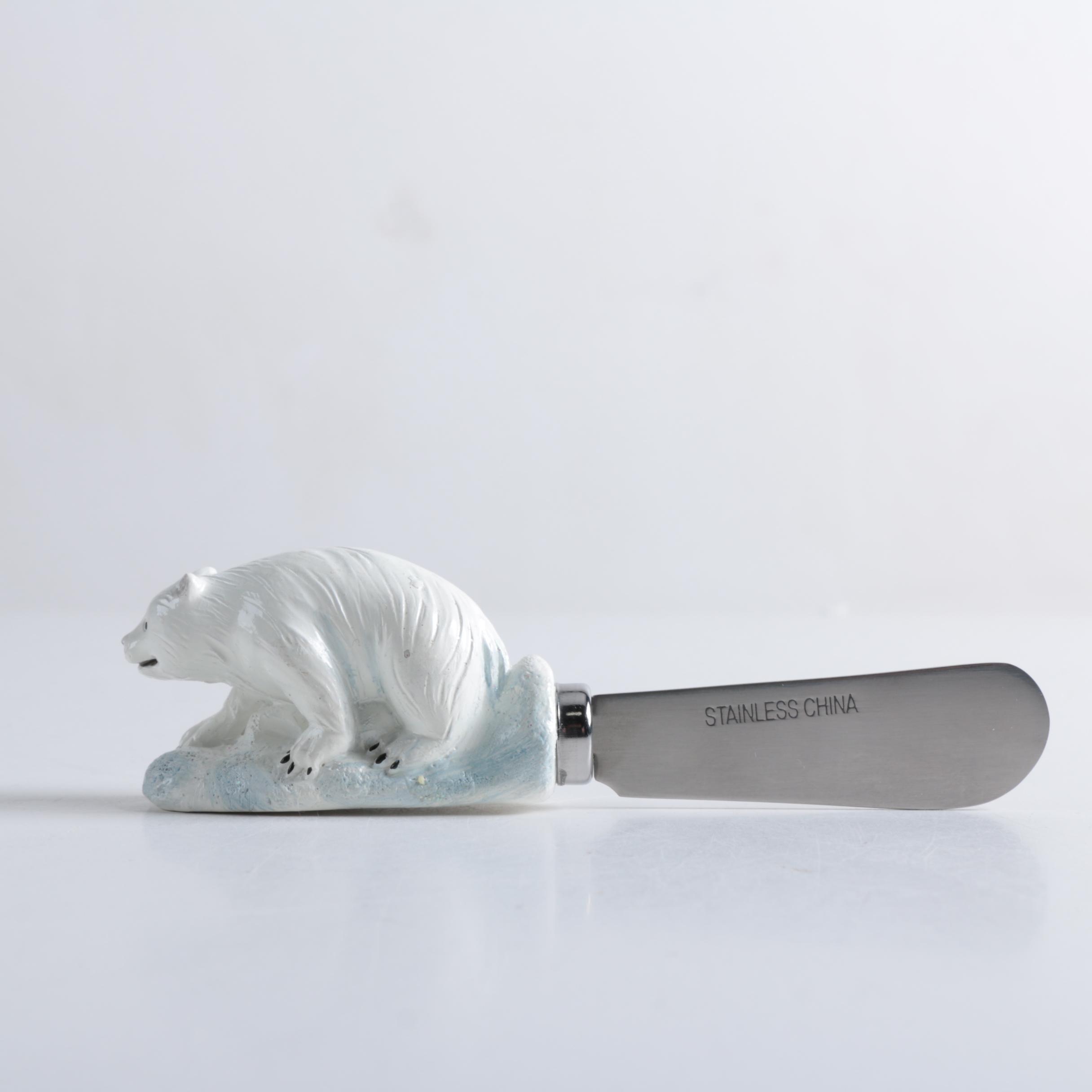 Pfaltzgraff "Winter Frost" Cheese Tray with Bowl and Knives