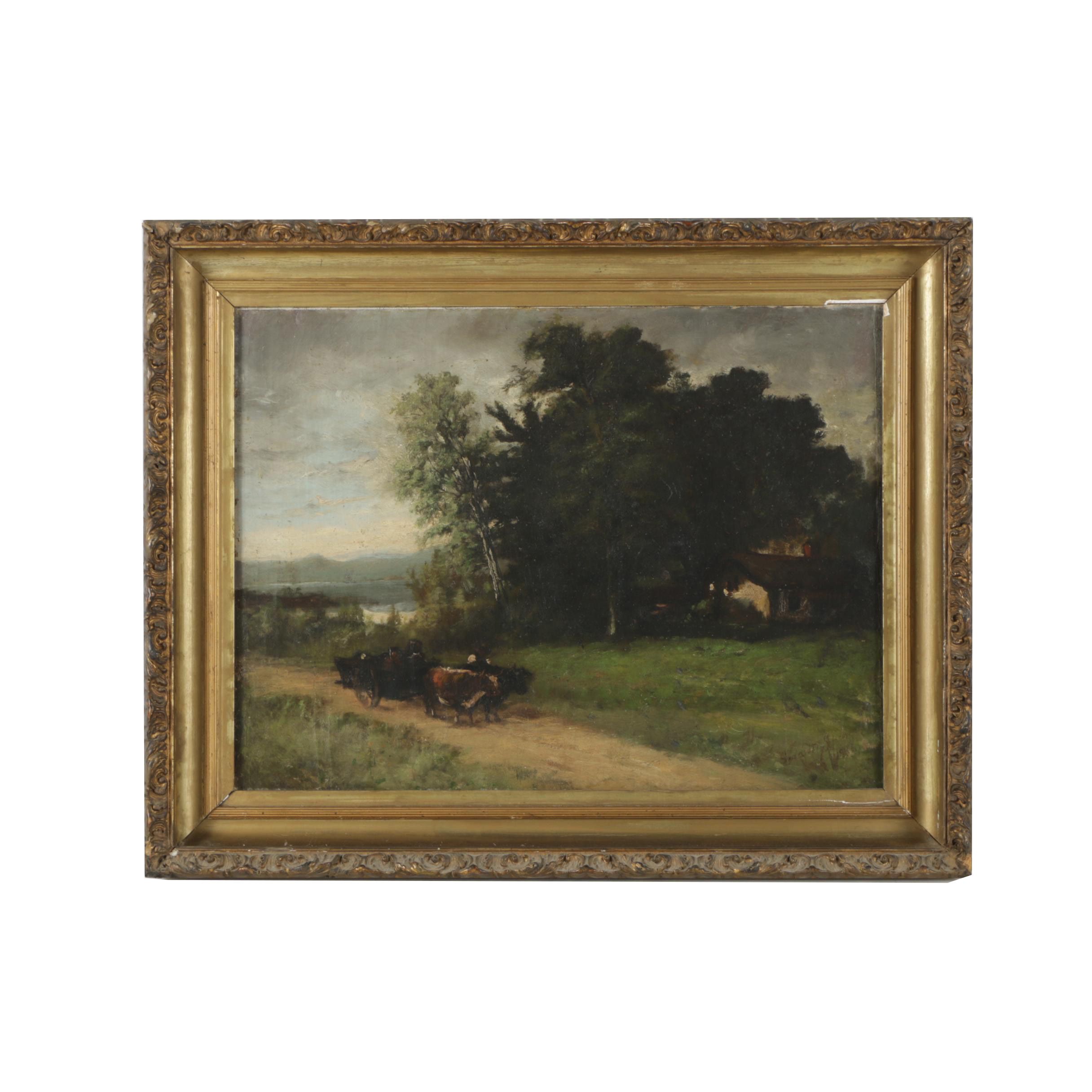 Lola M. Spencer Landscape Oil Painting