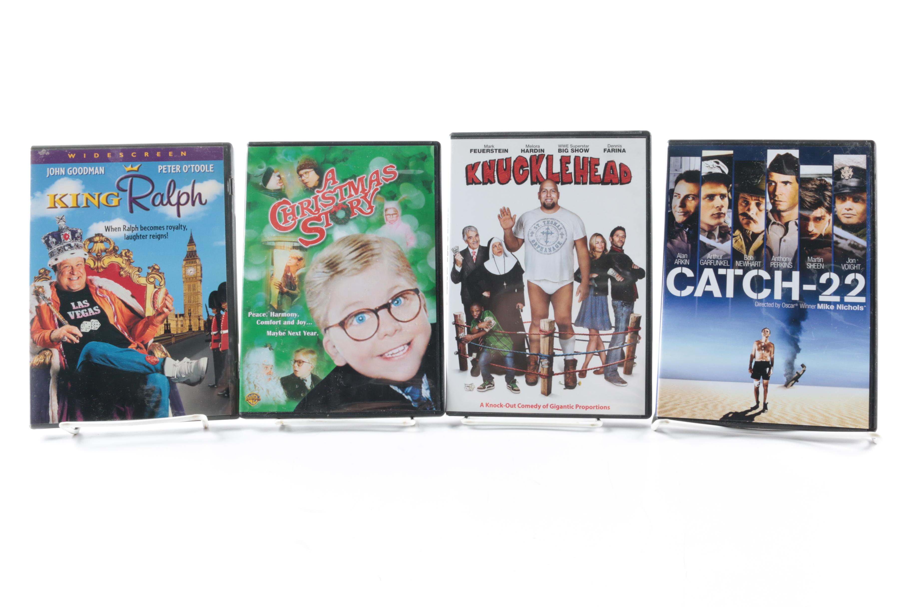 Comedy Movies on DVD Including "Kindergarten Cop" and "A Christmas Story"