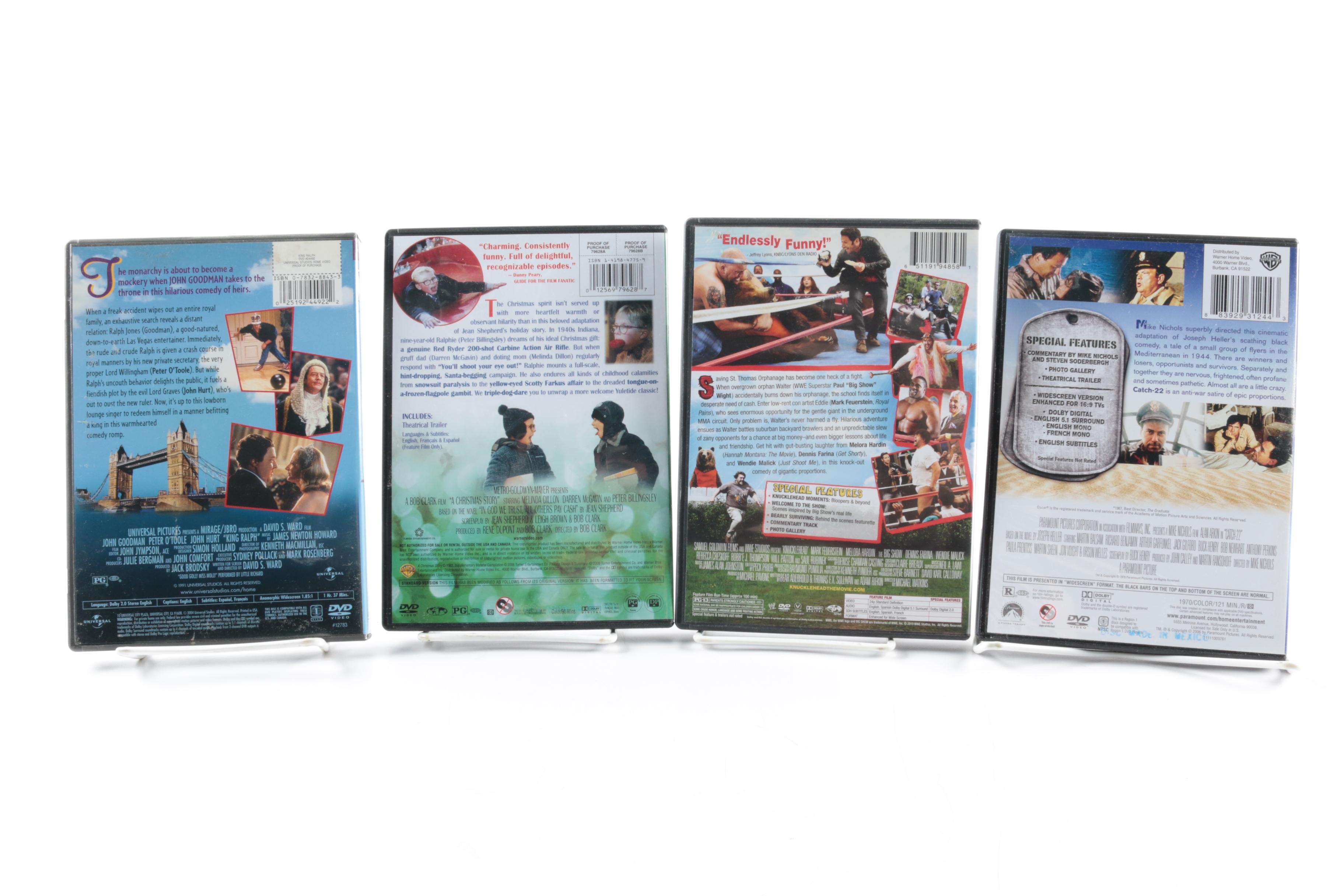 Comedy Movies on DVD Including "Kindergarten Cop" and "A Christmas Story"