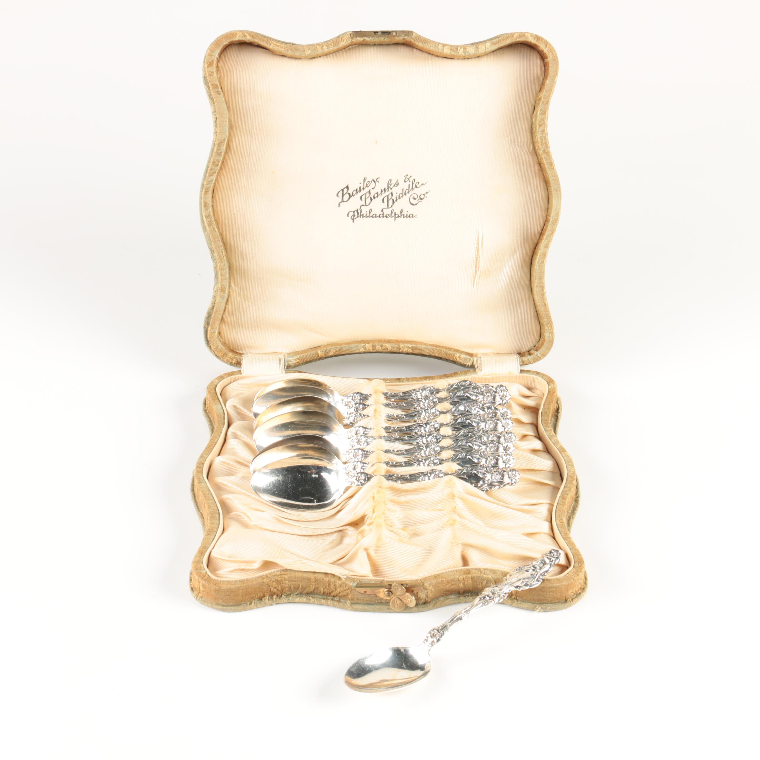 Whiting Manufacturing Co. "Lily" Sterling Silver Teaspoon Set with Case