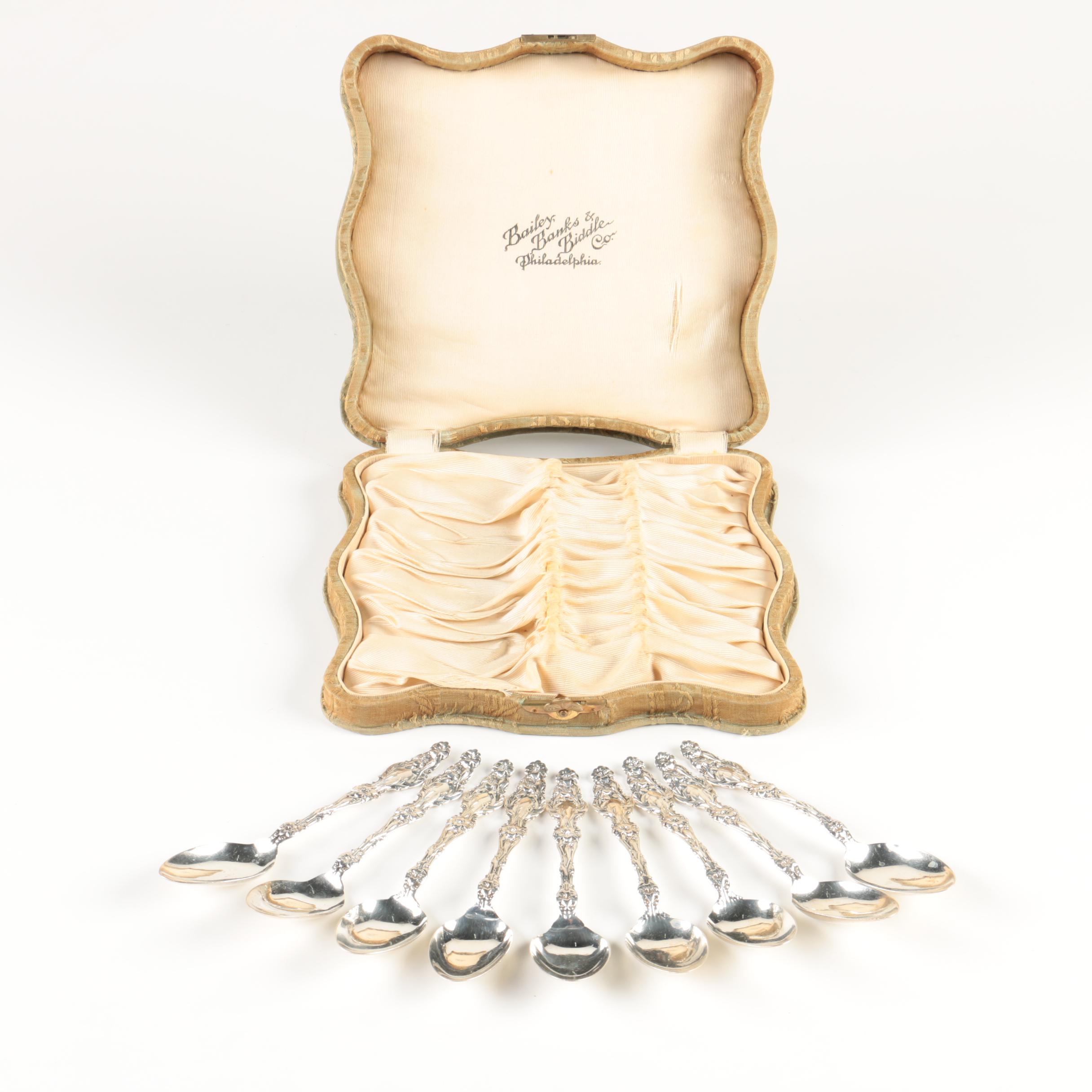 Whiting Manufacturing Co. "Lily" Sterling Silver Teaspoon Set with Case