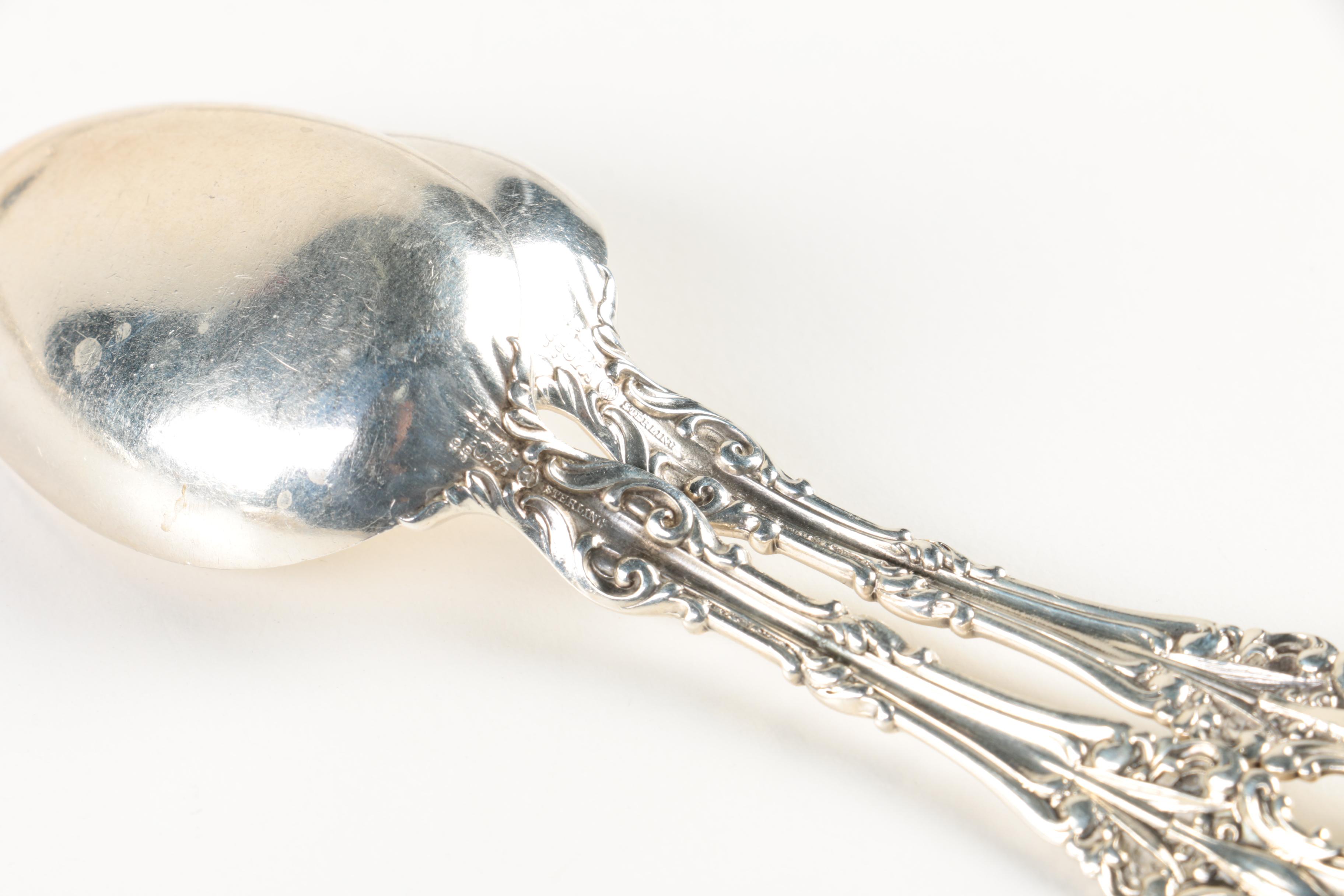 Whiting Manufacturing Co. "Lily" Sterling Silver Teaspoon Set with Case