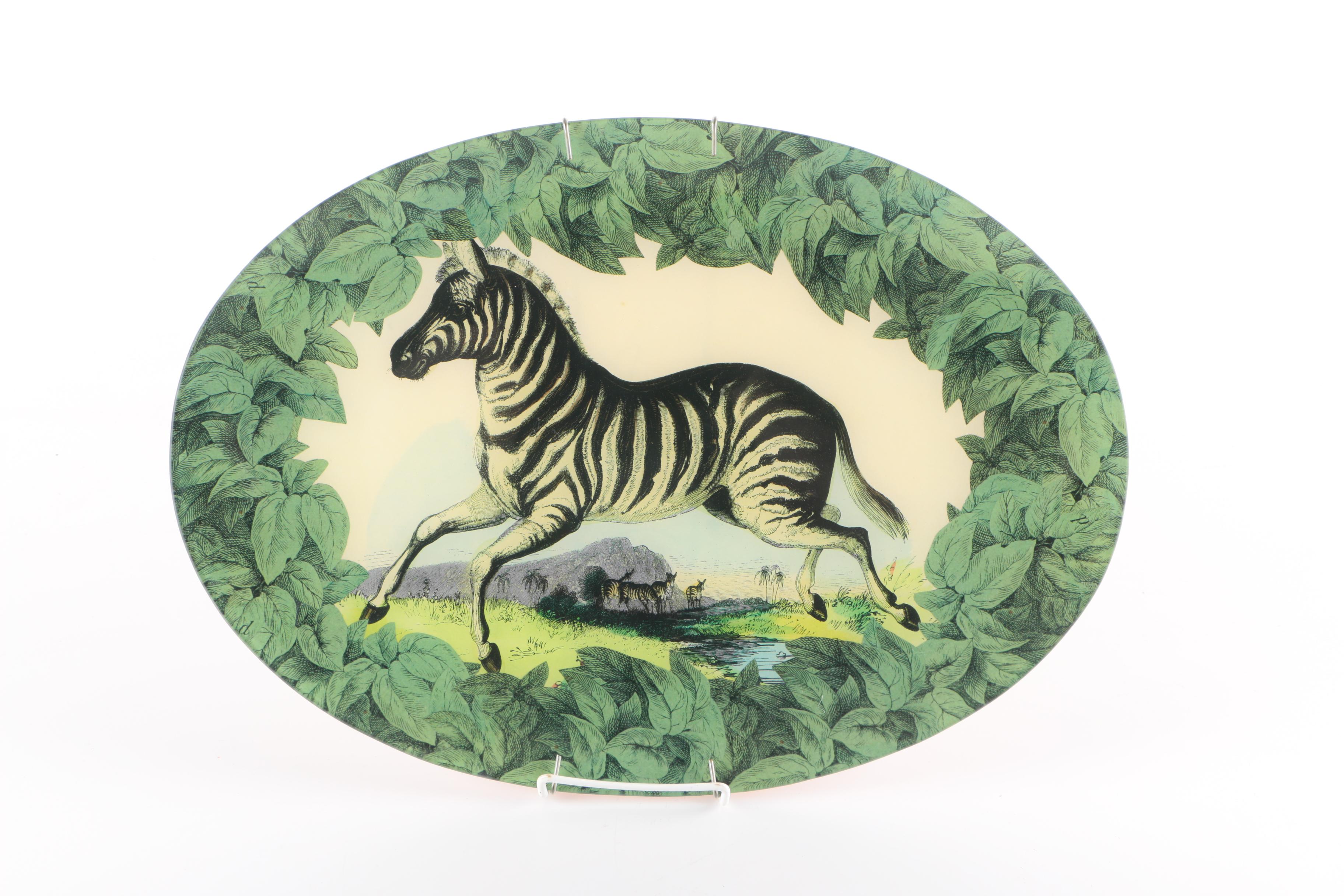 John Derian "Zebra" Decoupage Tray