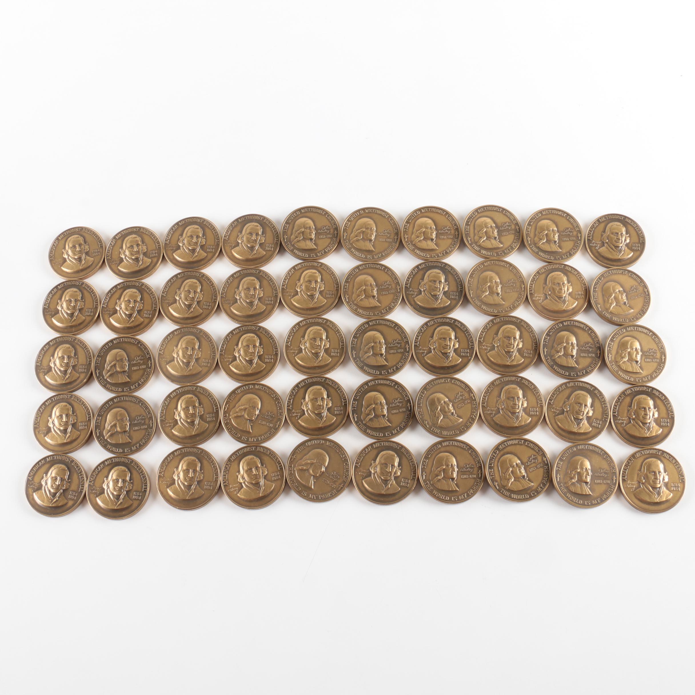 MACO American Methodist Bicentennial Commemorative Medallions