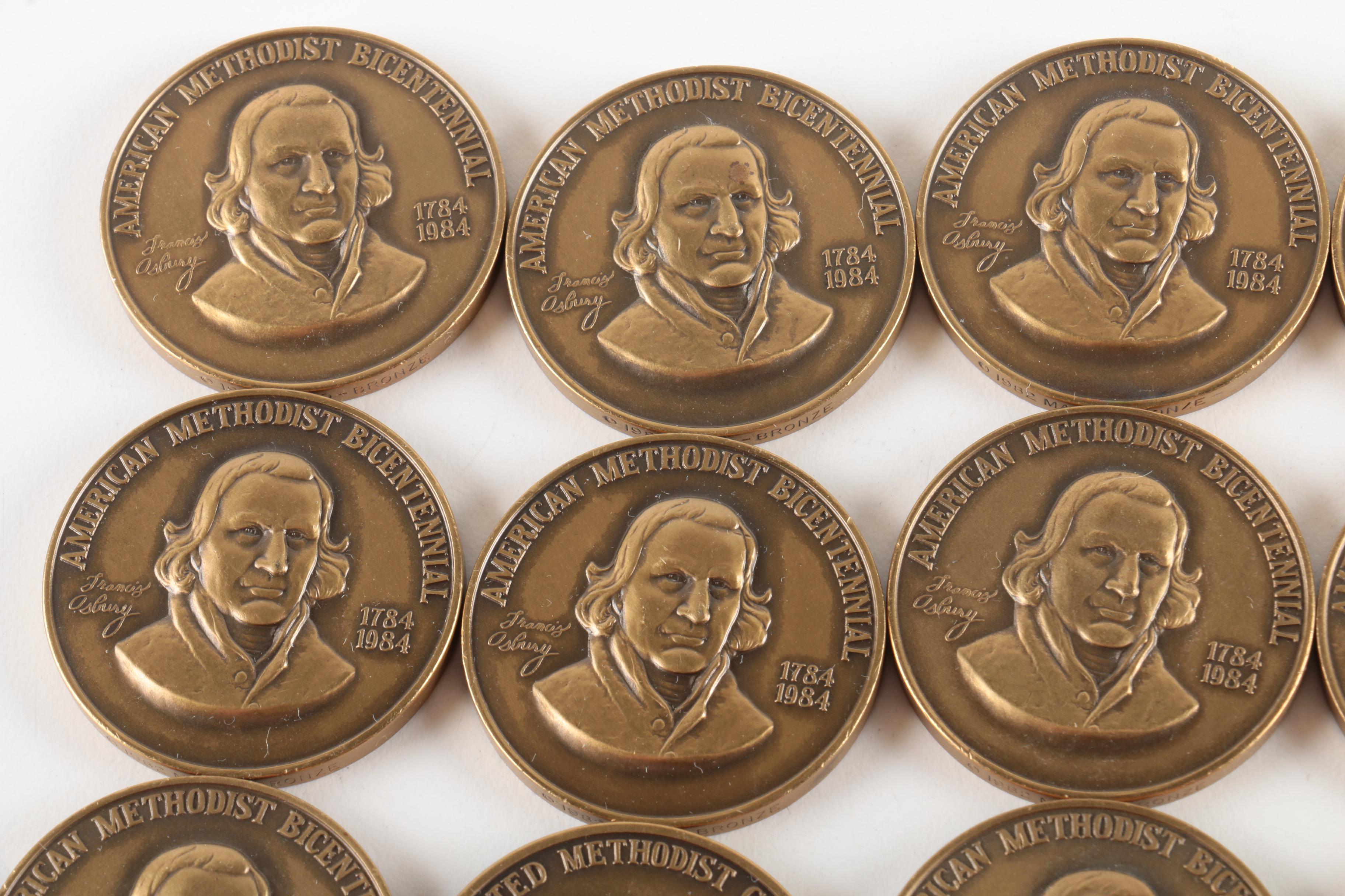 MACO American Methodist Bicentennial Commemorative Medallions