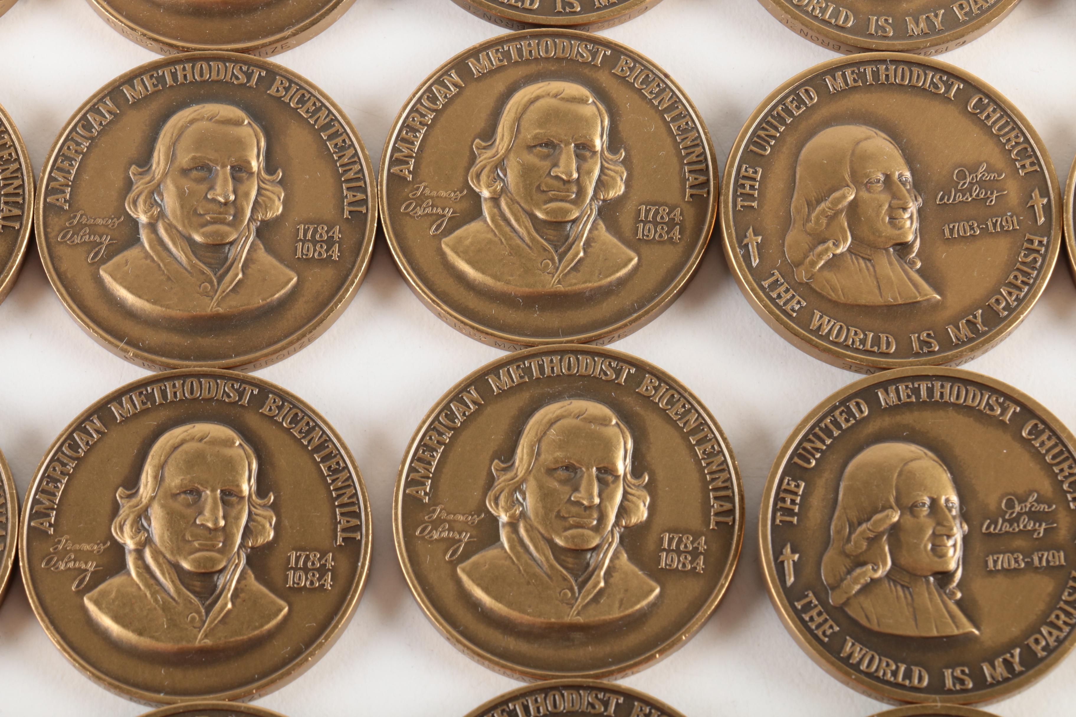 MACO American Methodist Bicentennial Commemorative Medallions