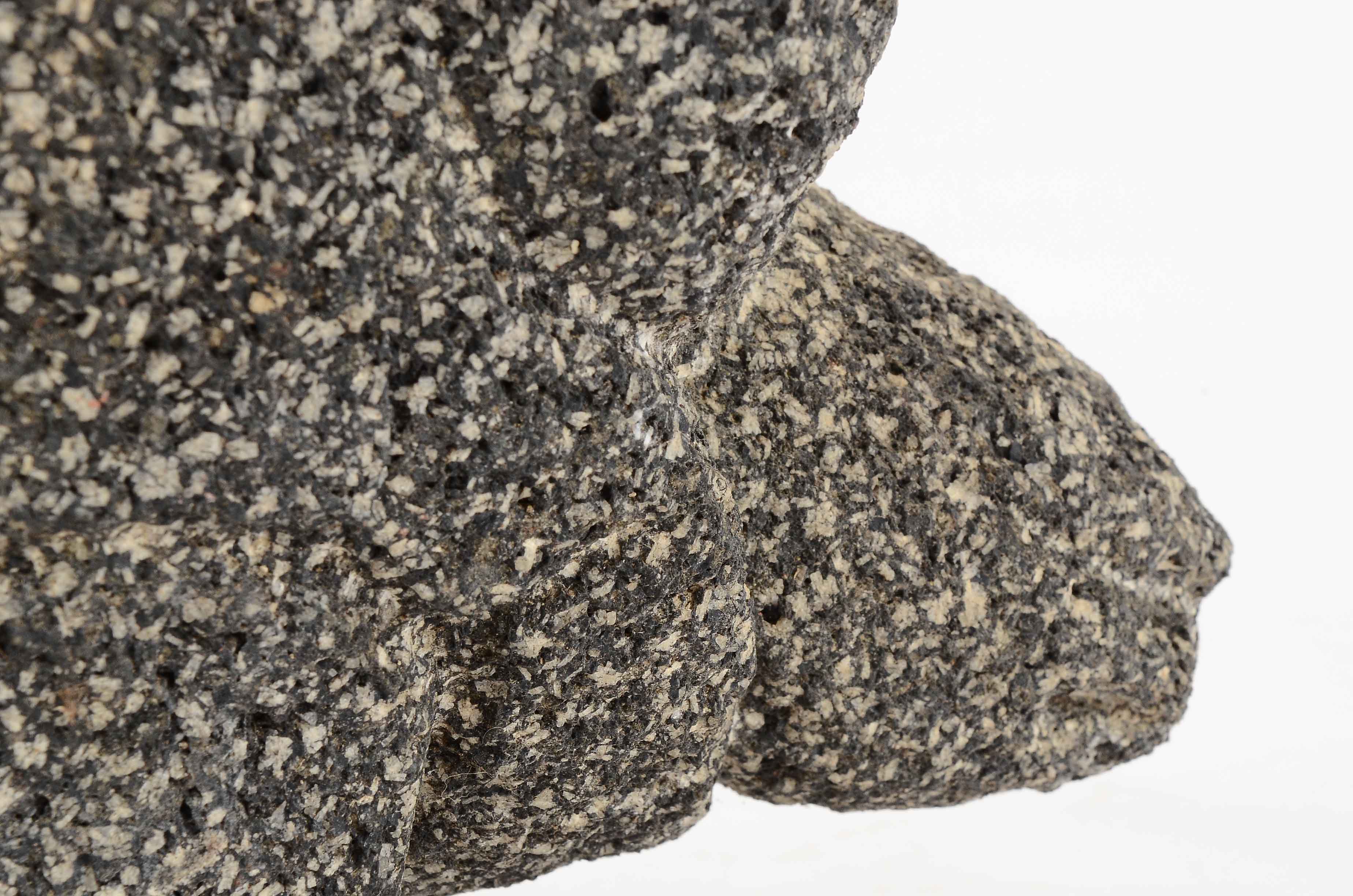 Black Volcanic Basalt Turtle Mortar