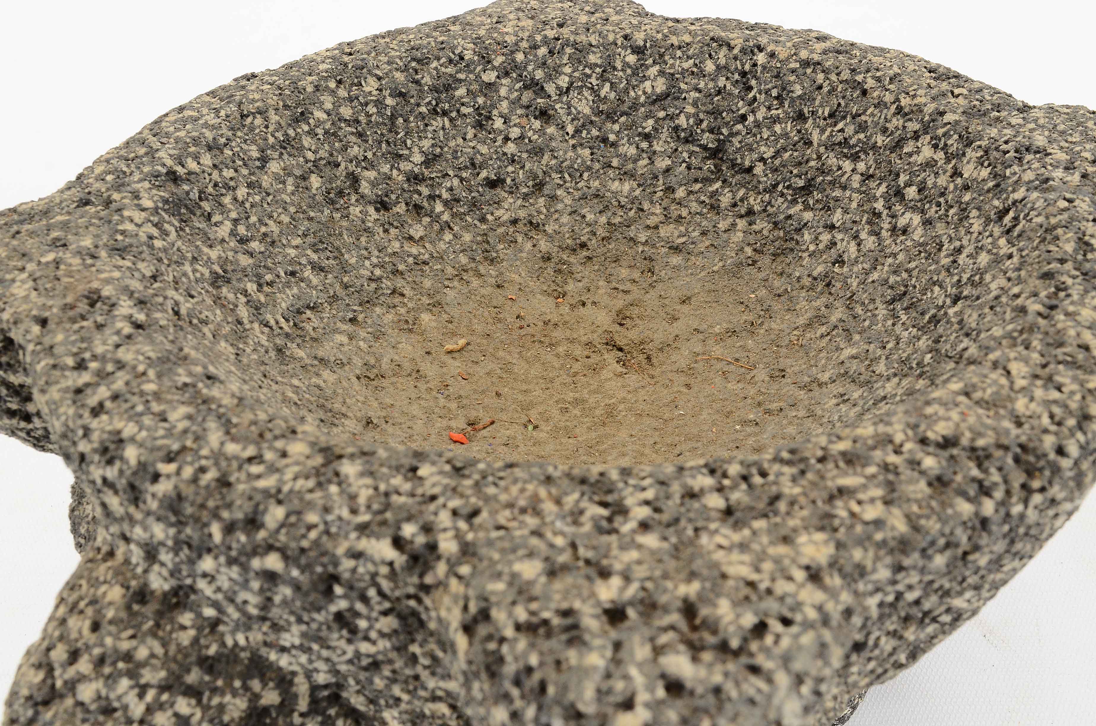 Black Volcanic Basalt Turtle Mortar