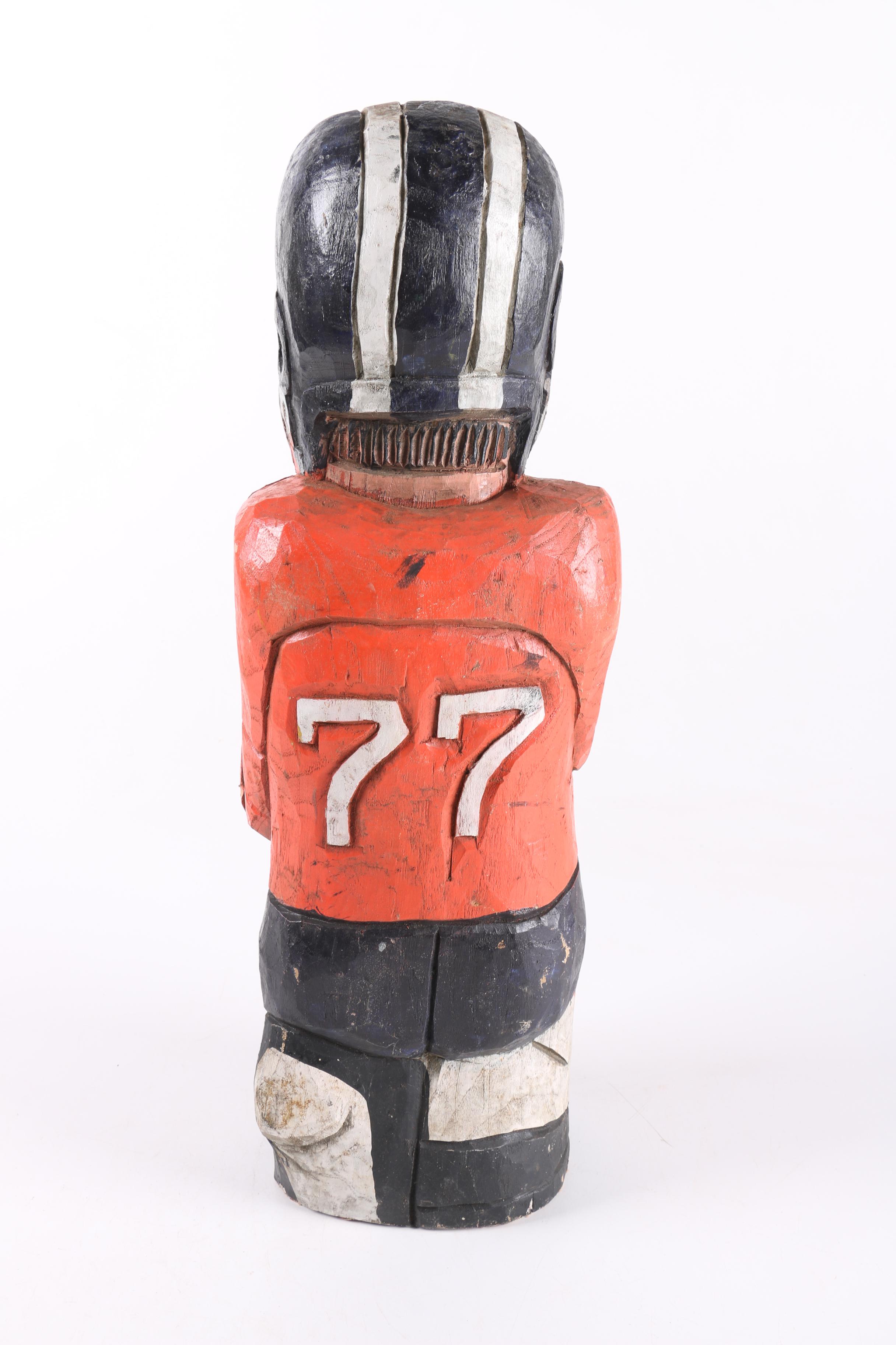 Wooden Football Figurine Box