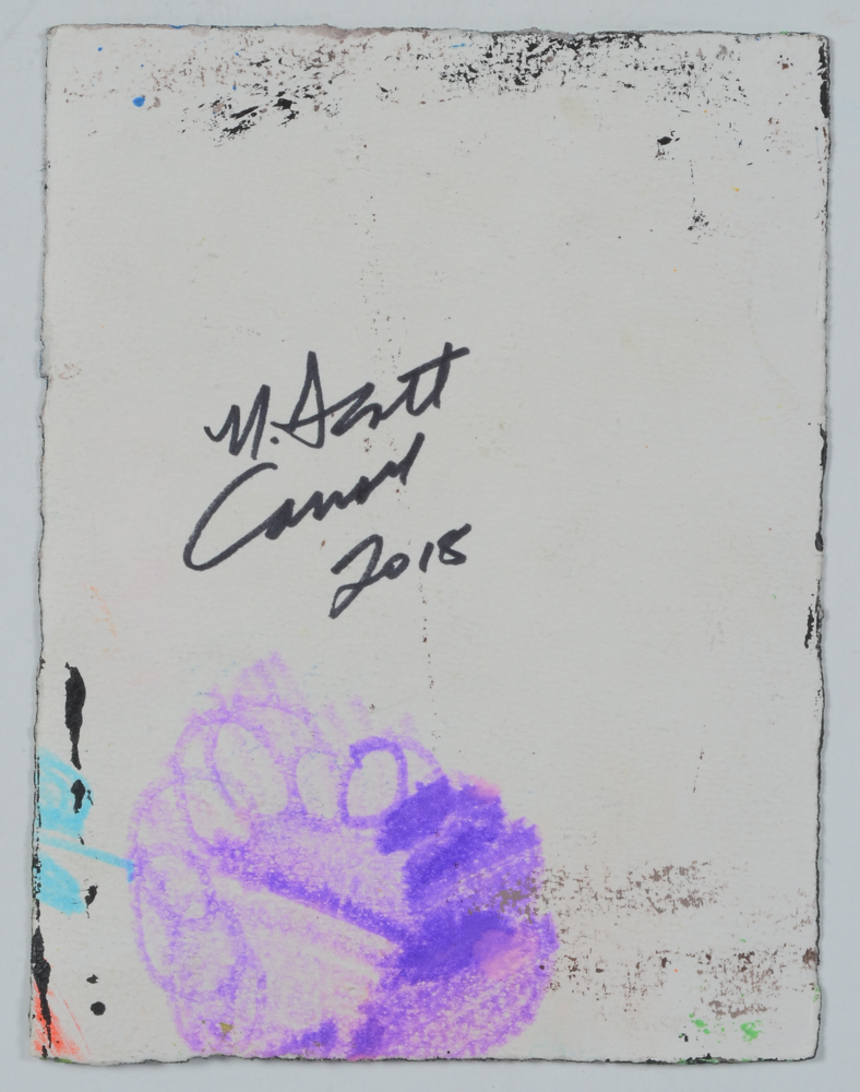 N. Scott Carroll Original Outsider Pop Art Acrylic Painting of Zombie