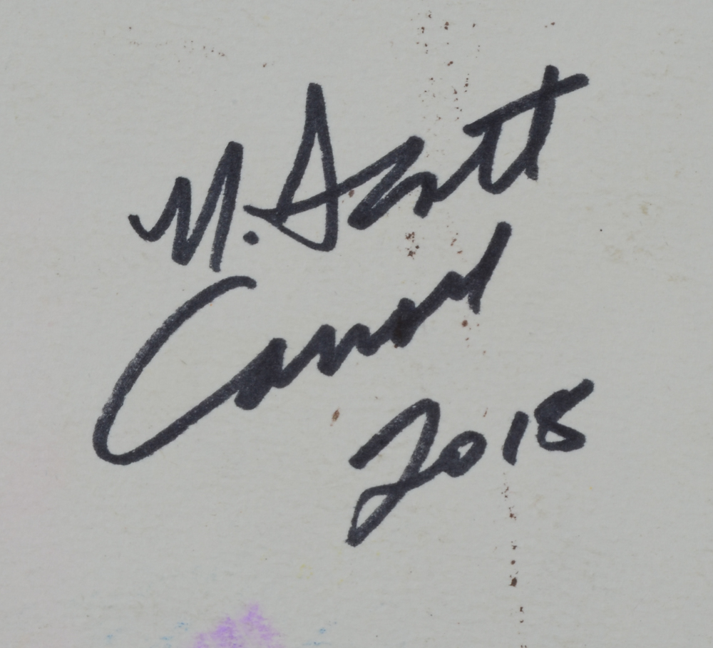 N. Scott Carroll Original Outsider Pop Art Acrylic Painting of Zombie