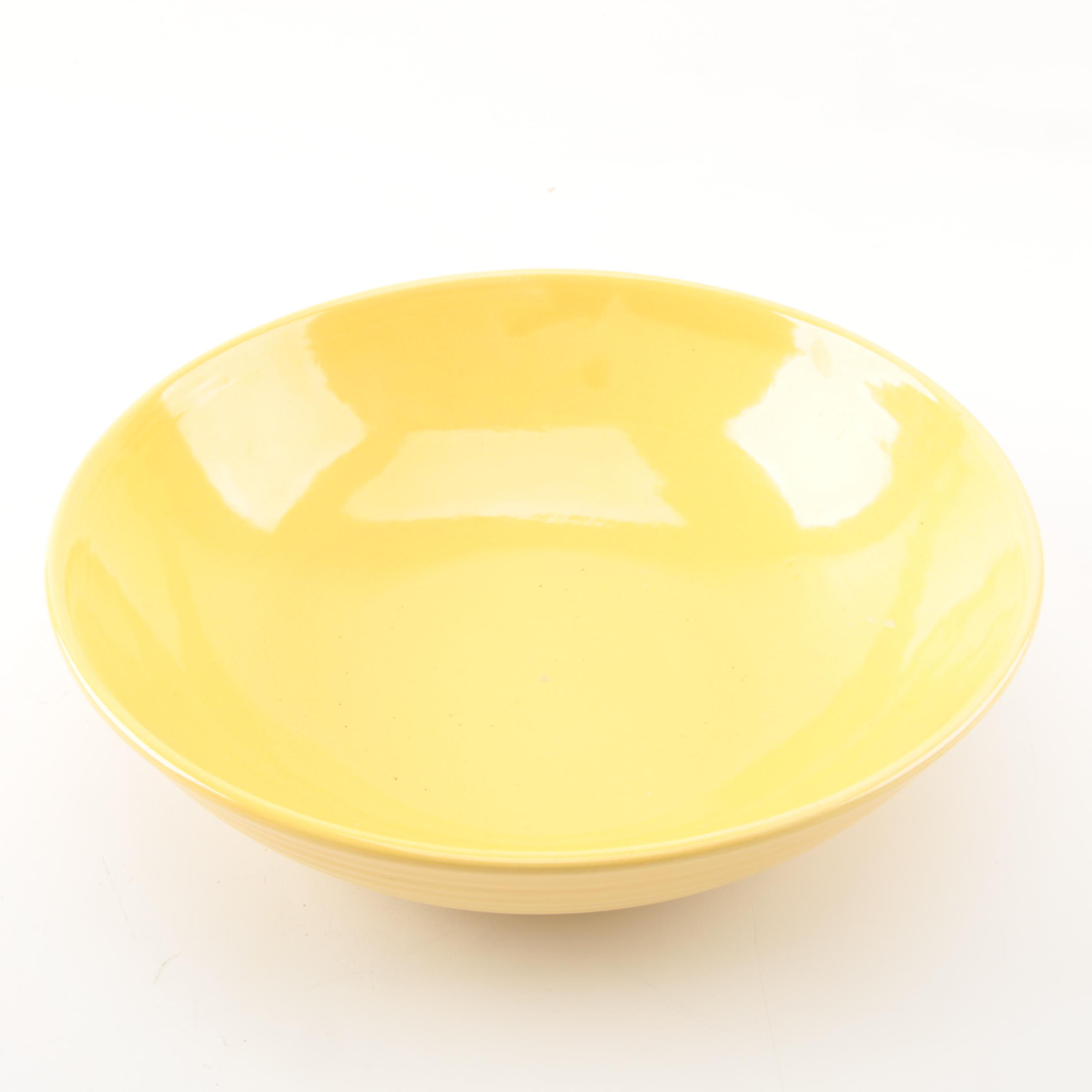 Vintage Clay City Pottery Bowl and Yellow Ringware Bowl