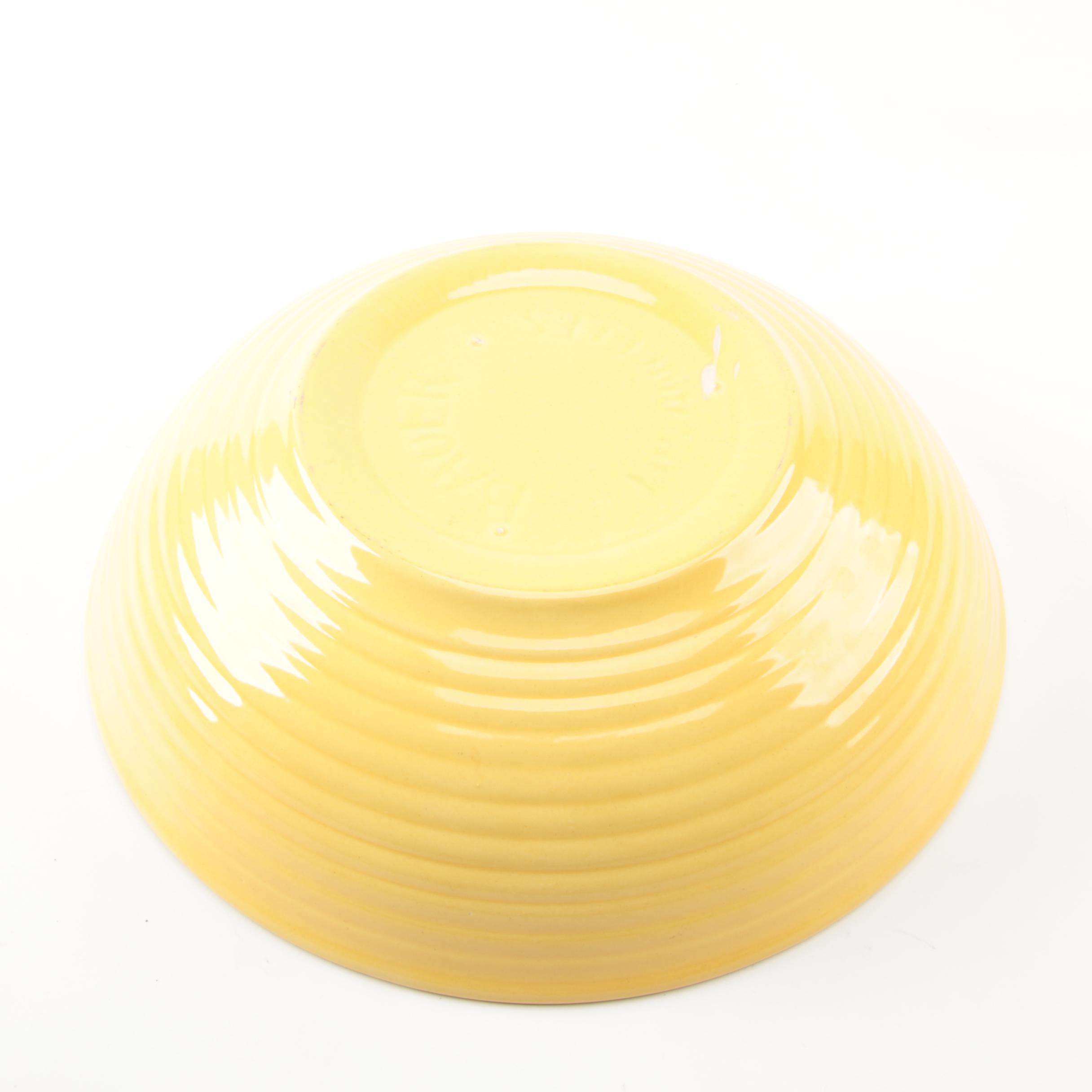 Vintage Clay City Pottery Bowl and Yellow Ringware Bowl