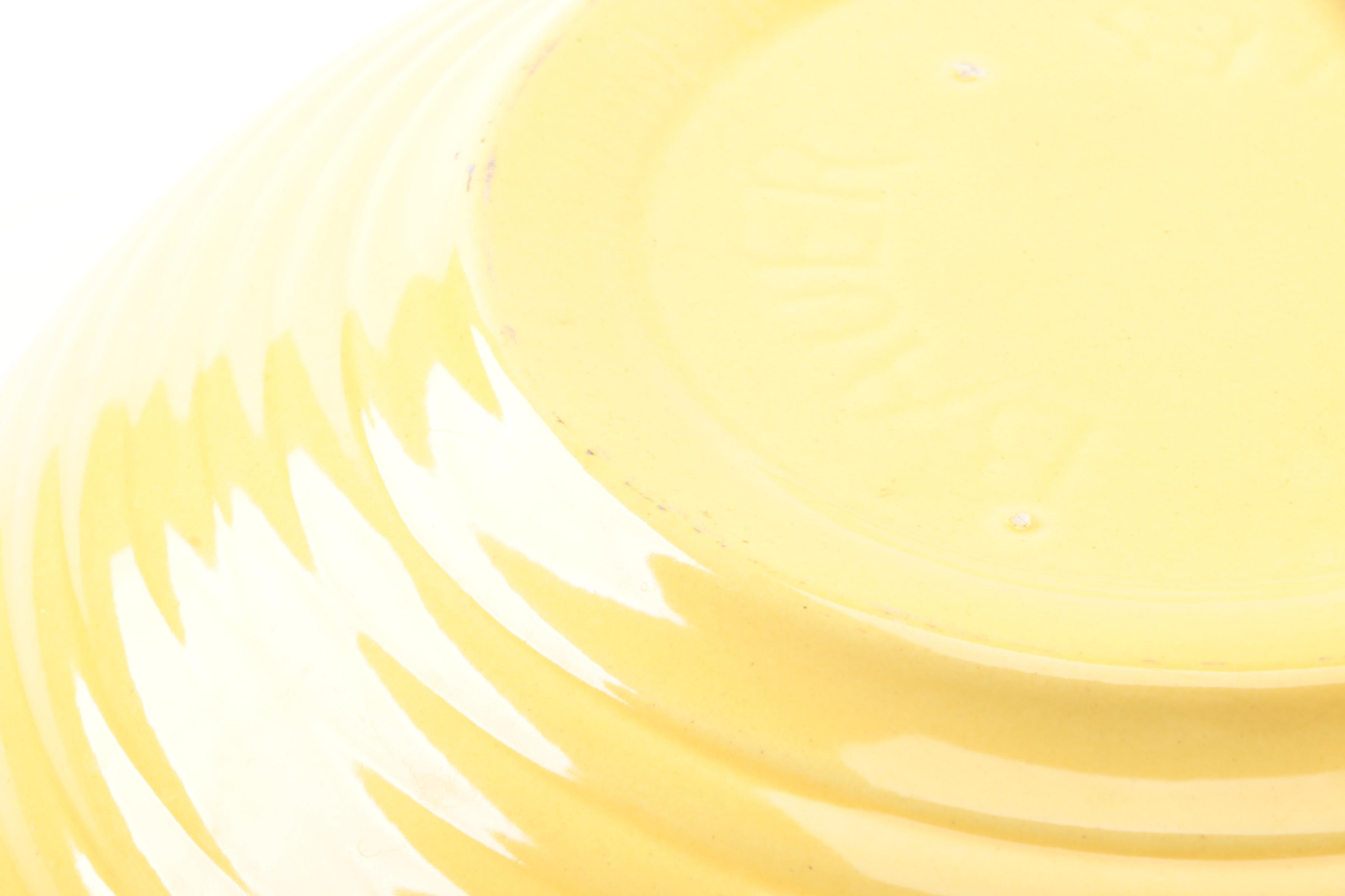 Vintage Clay City Pottery Bowl and Yellow Ringware Bowl