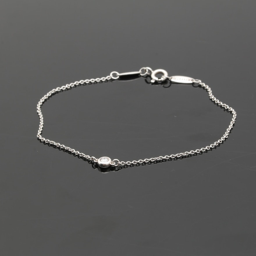 Elsa Peretti for Tiffany & Co. Sterling Silver Diamond Bracelet