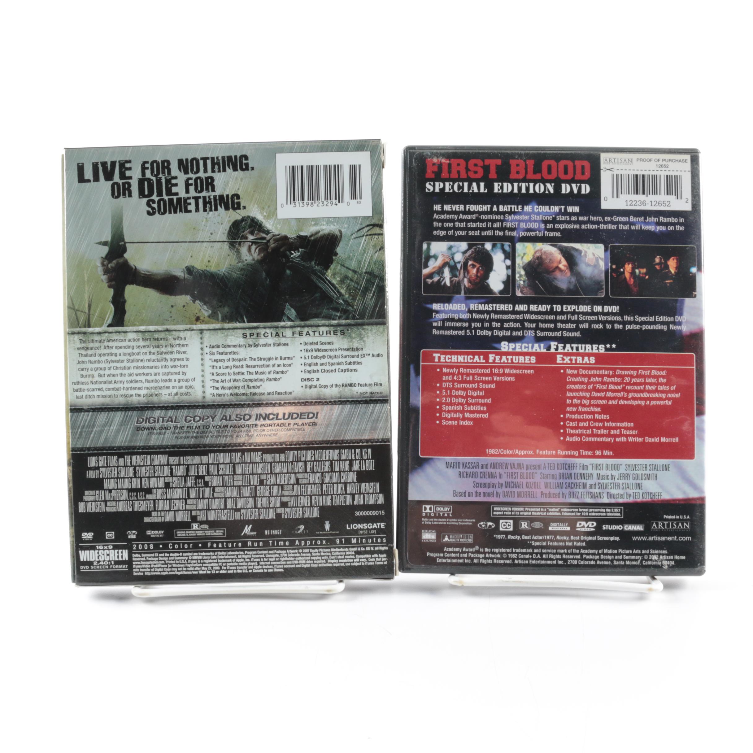 "Rambo" Movies on DVD Starring Sylvester Stallone
